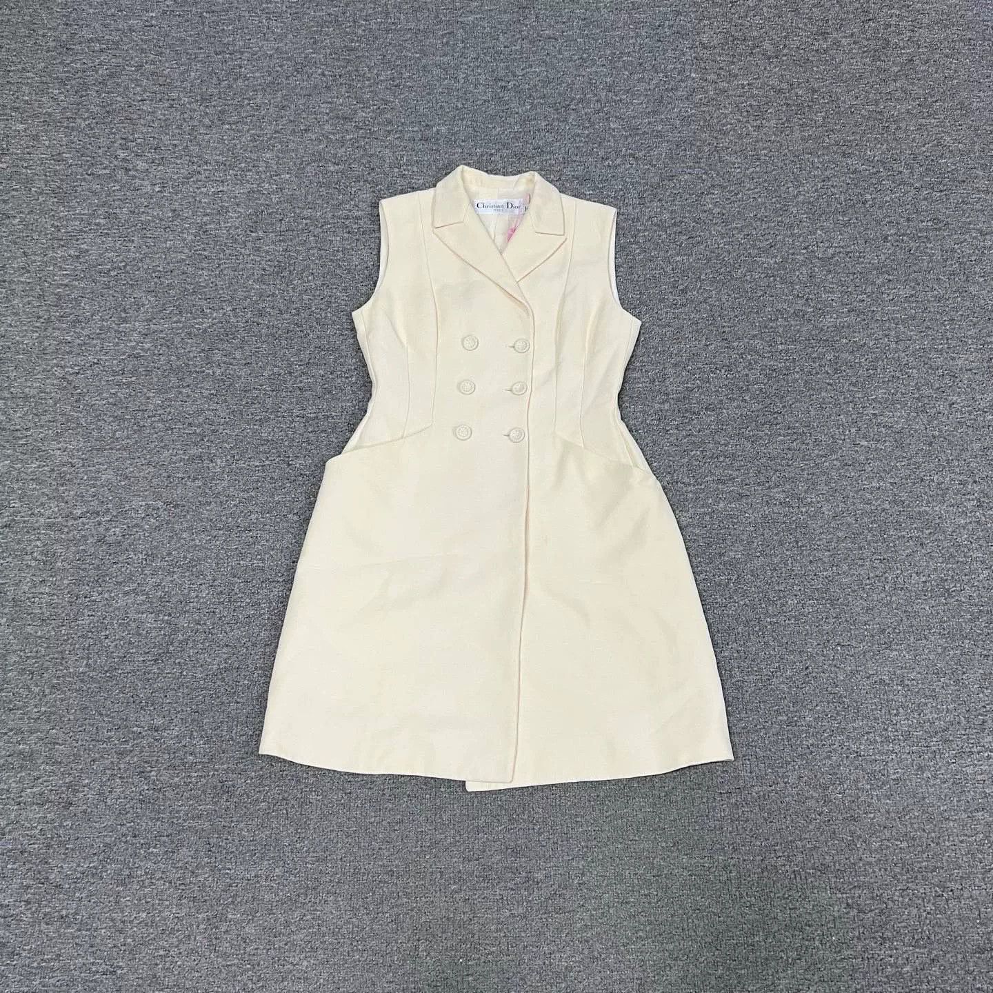 Dior Dior Double-Breasted Vest Silk-Wool Dress Size XS / US 0-2 / IT 36-38 - 1 Thumbnail