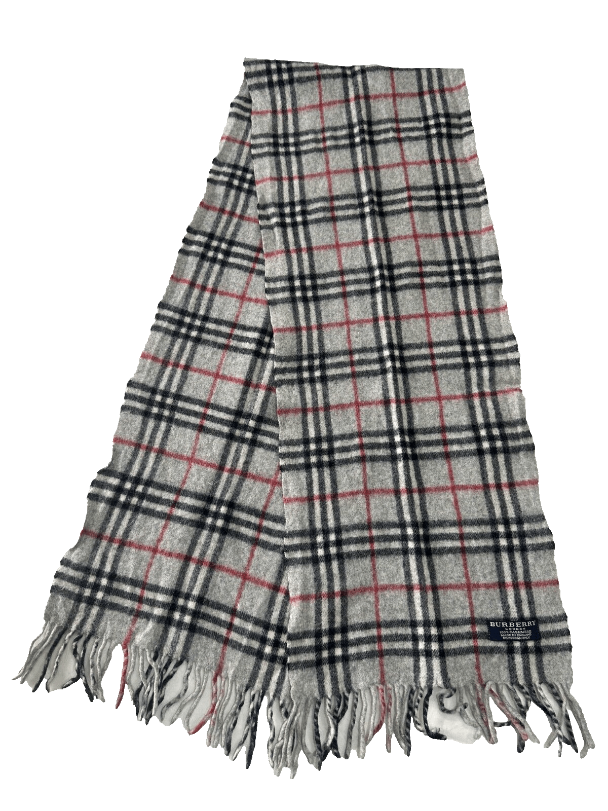 Burberry Burberry Classic Check Grey Unisex Scarf 100% Cashmere Size ONE SIZE - 1 Thumbnail