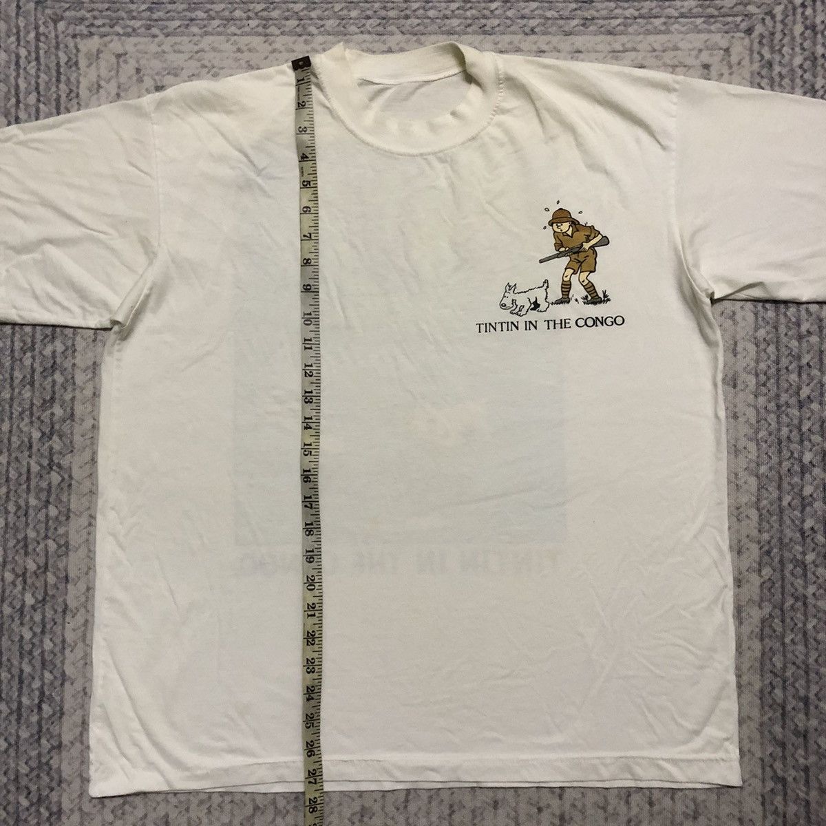 Cartoon Network Rare Distressed Vintage 90s Tintin in the Congo Cartoon Tees Size US XL / EU 56 / 4 - 19 Thumbnail