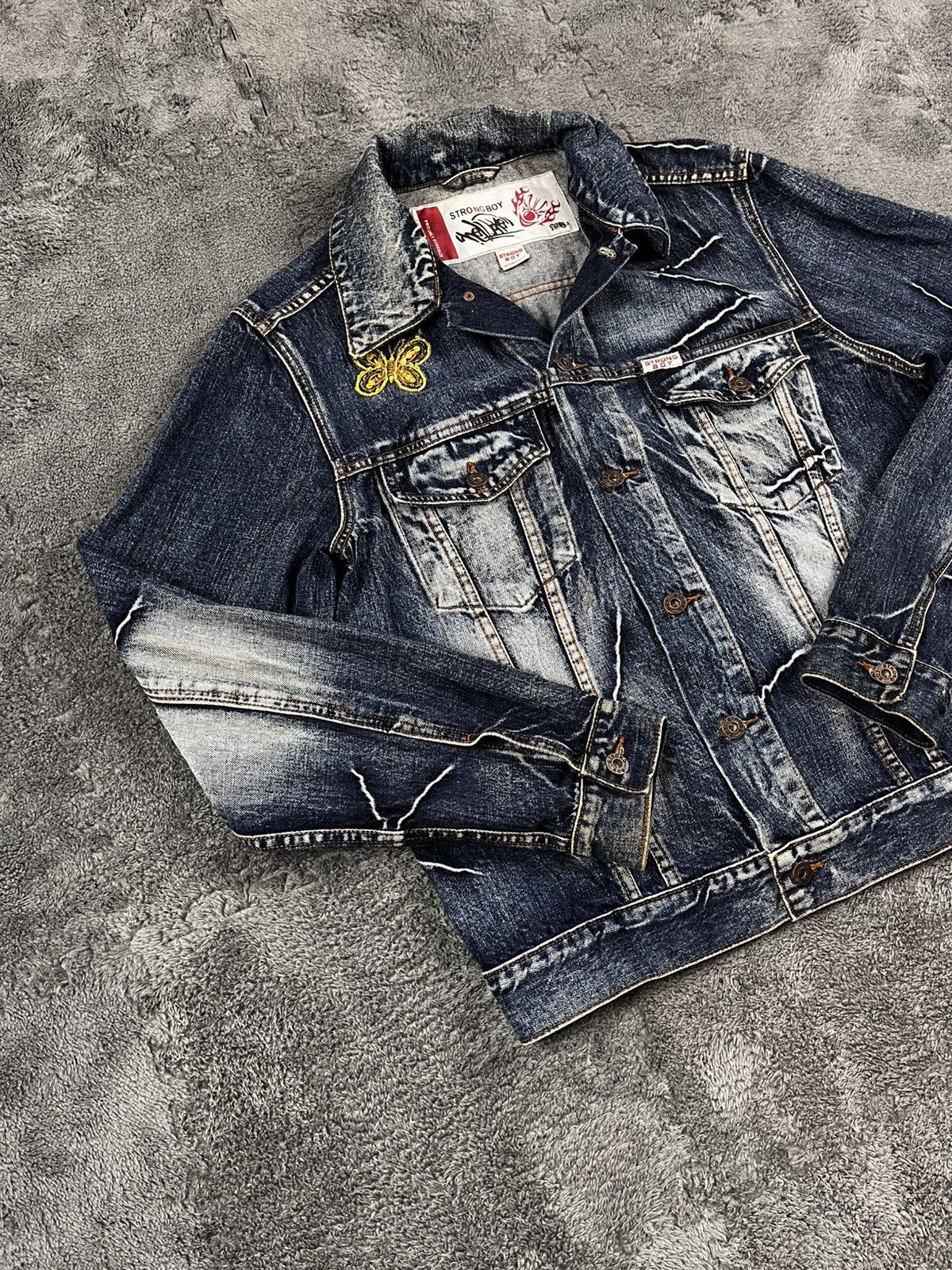 Vintage Y2K Faded Denim Oversize Jacket Lgb style