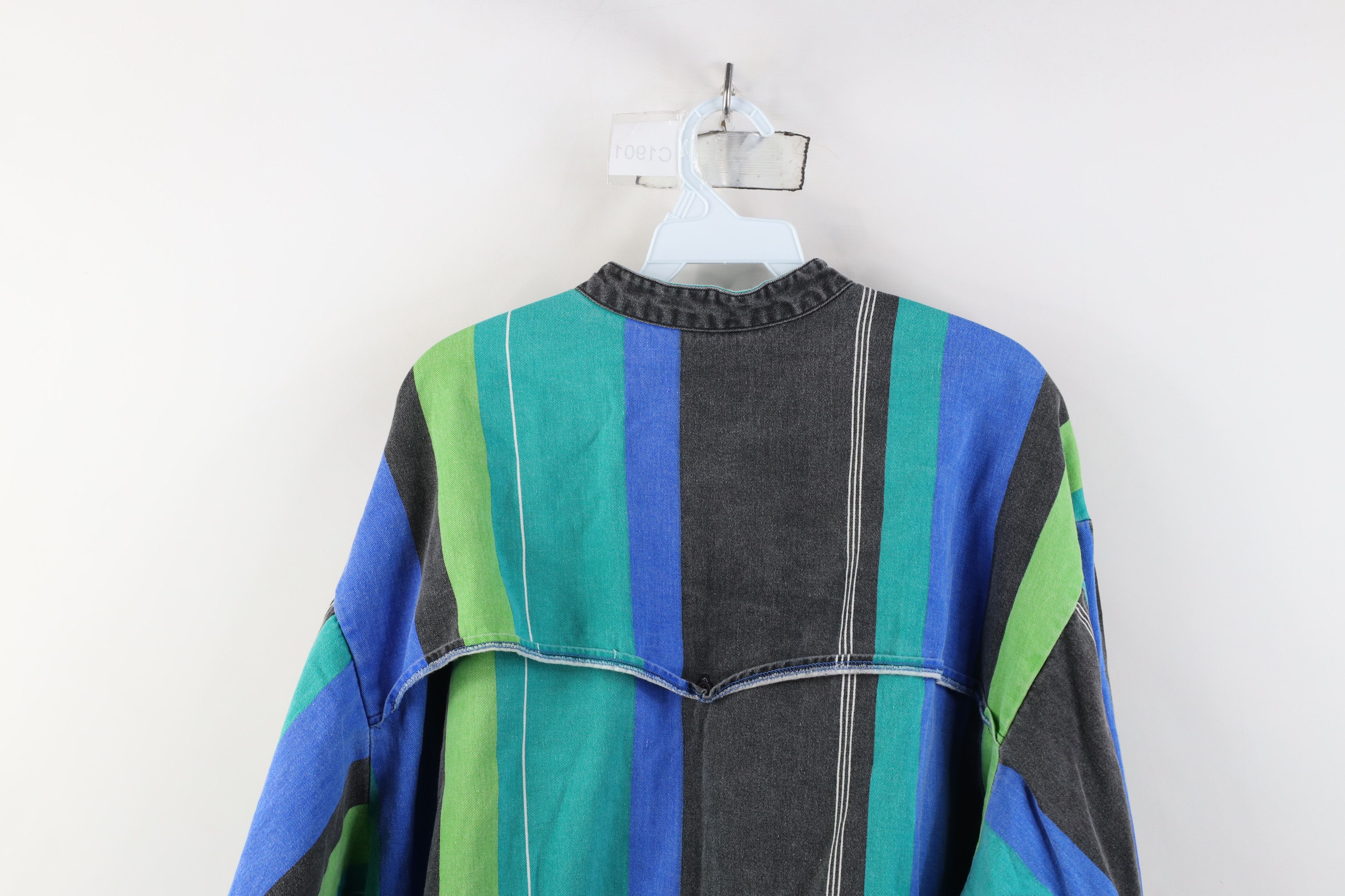 Vintage Vintage 90s Streetwear Western Band Collar Button Shirt USA Size US XL / EU 56 / 4 - 13 Thumbnail
