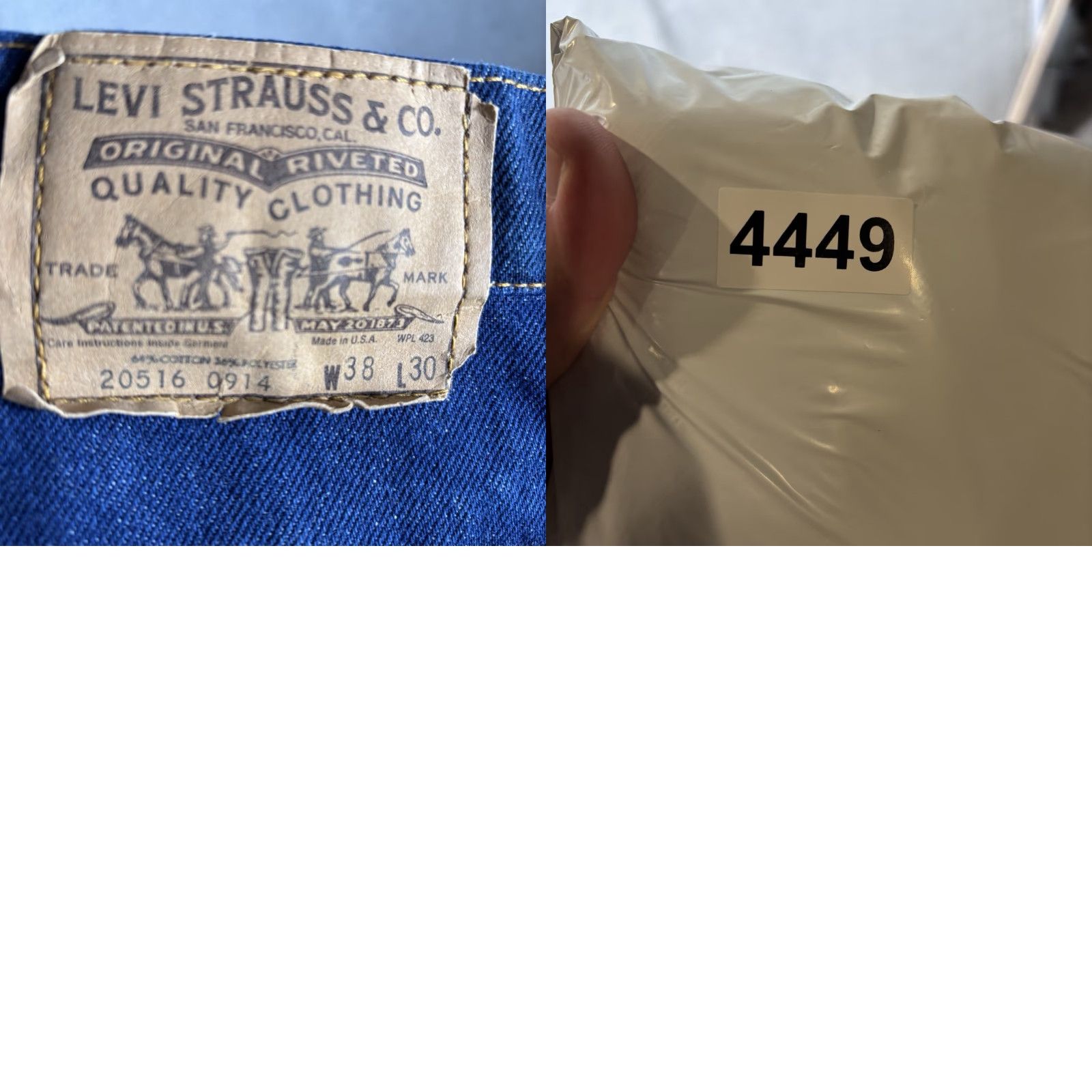 Levi's VINTAGE Levi's Jeans Men's 36x30 Boot Cut Blue Denim Cotton Blend USA 500 Series 516 Regular Inseam 30" Size US 36 / EU 52 - 8 Thumbnail
