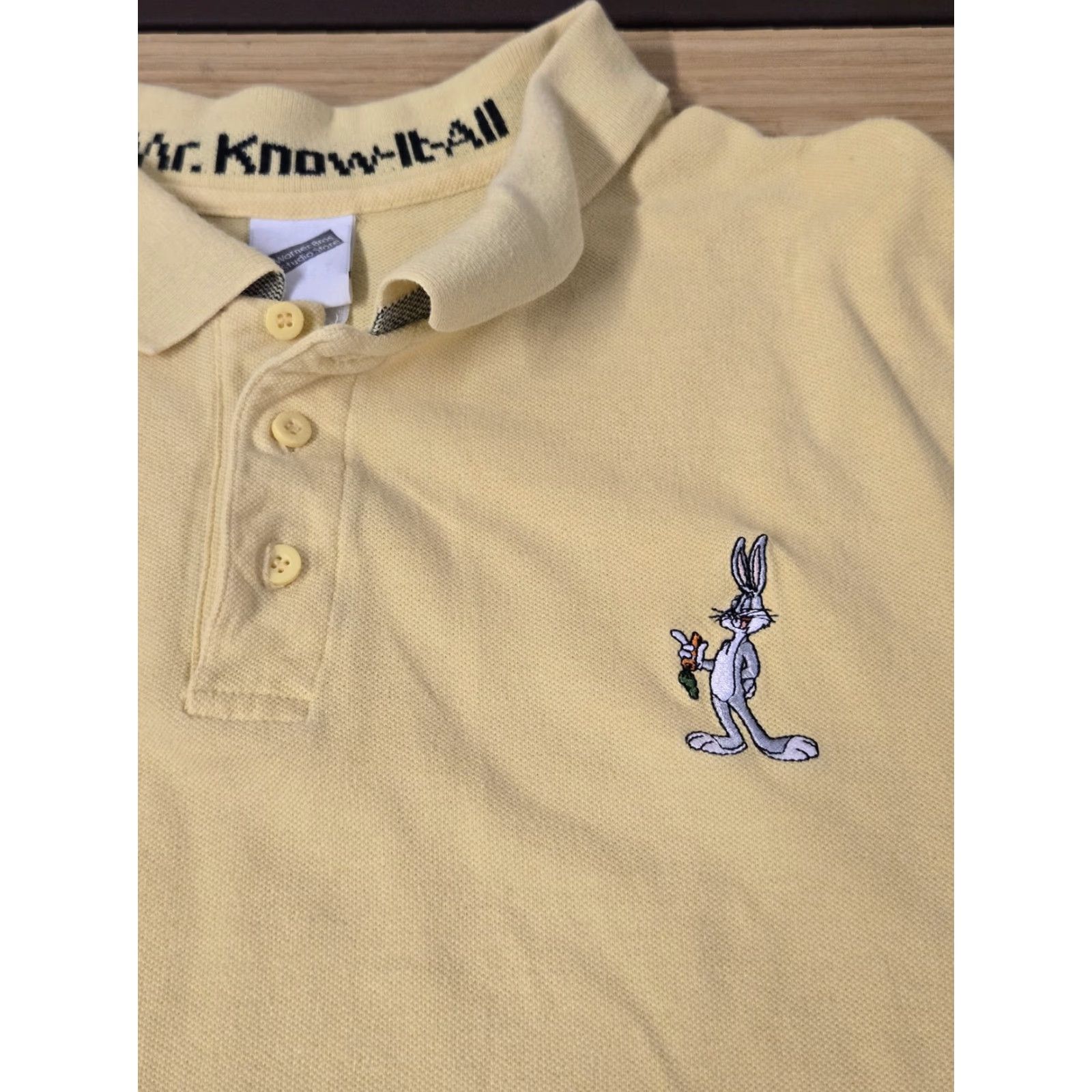Vintage VINTAGE Bugs Bunny Polo Shirt Mens 2XL Warner Bros Mr Know It All 90s Cartoon Shirt Size US XXL / EU 58 / 5 - 2 Thumbnail