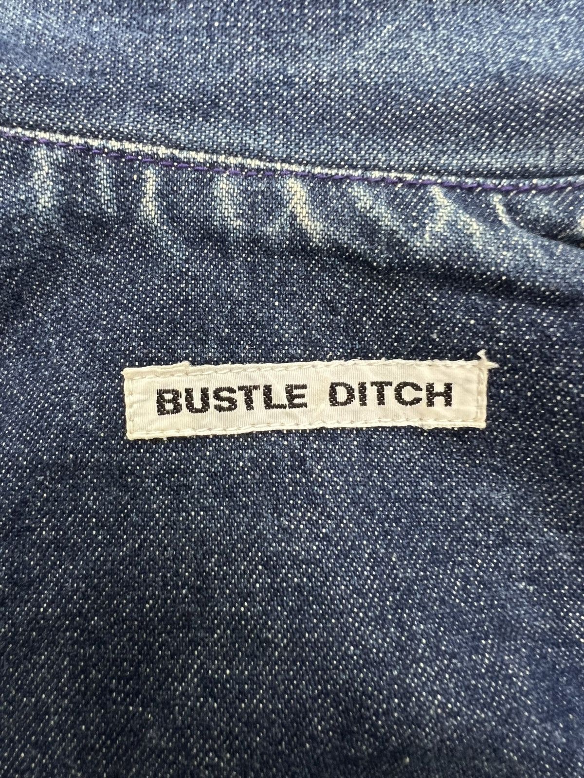 Japanese Brand Vintage Bustle Ditch Dirty Distressed Denim Jacket Size US XXS / EU 40 - 8 Thumbnail