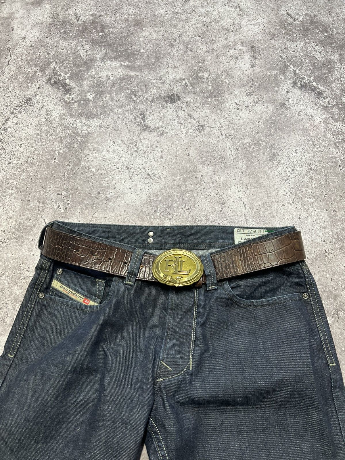 Vintage Polo Ralph Lauren Leather Belt Very Rare 90ʼs Brown