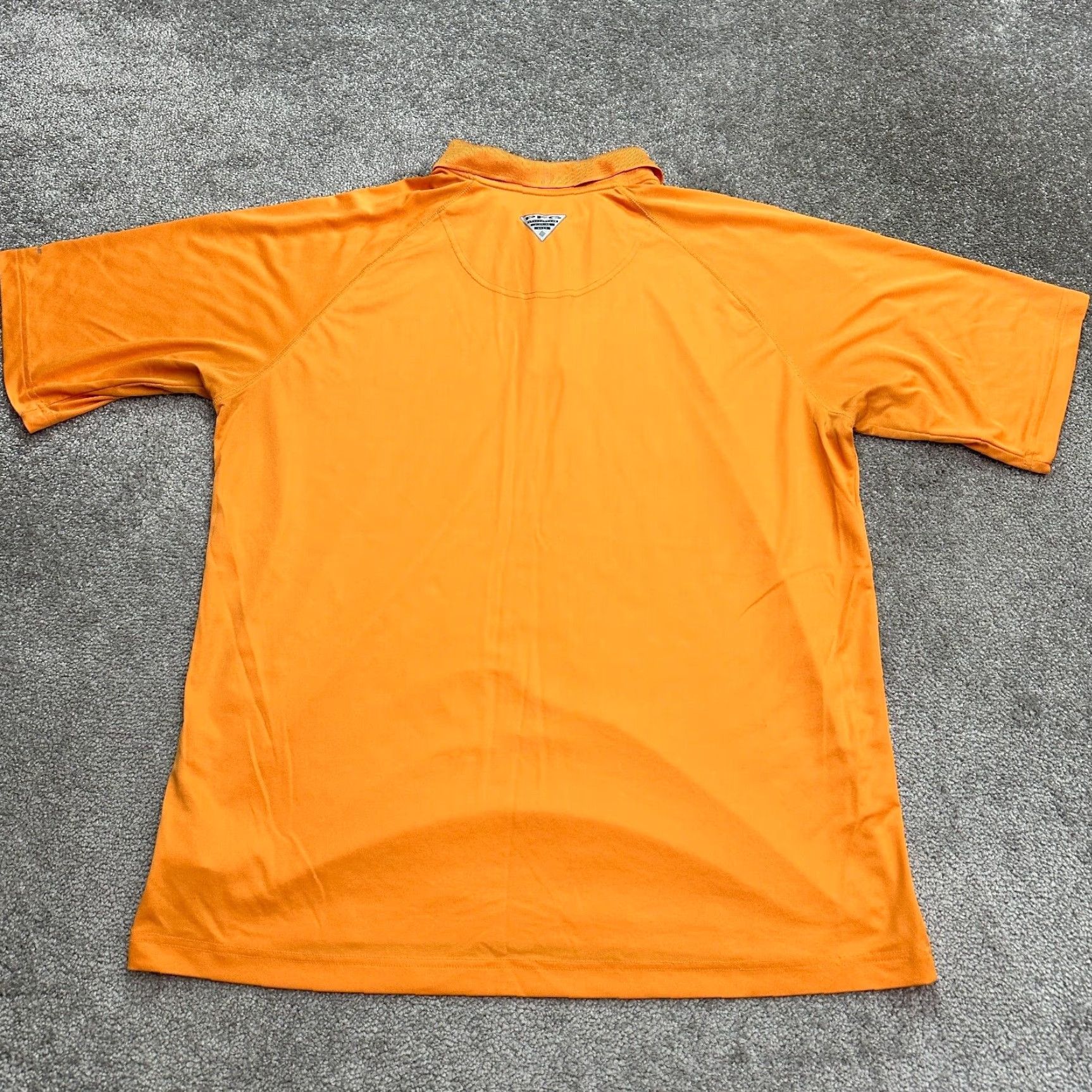 Vintage Columbia PFG Omni-Shade Perfect Cast Polo Shirt Mens XL Orange Short Sleeve Fish Outdoor Sports Shirt Ocean/Field Style Size US XL / EU 56 / 4 - 2 Thumbnail