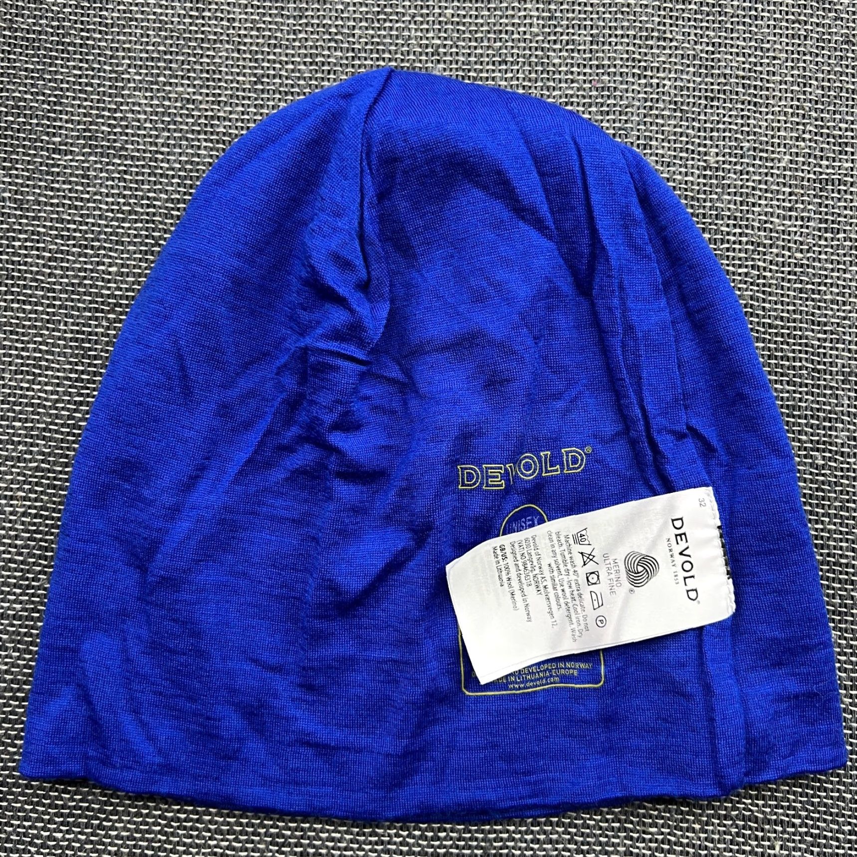 Vintage Devold Beanie Hat One Size 100% Merino Wool Blue Thermal Lightweight Hat Knit Unisex Adults Women Men Mens Womens XS to XL Size ONE SIZE - 5 Thumbnail