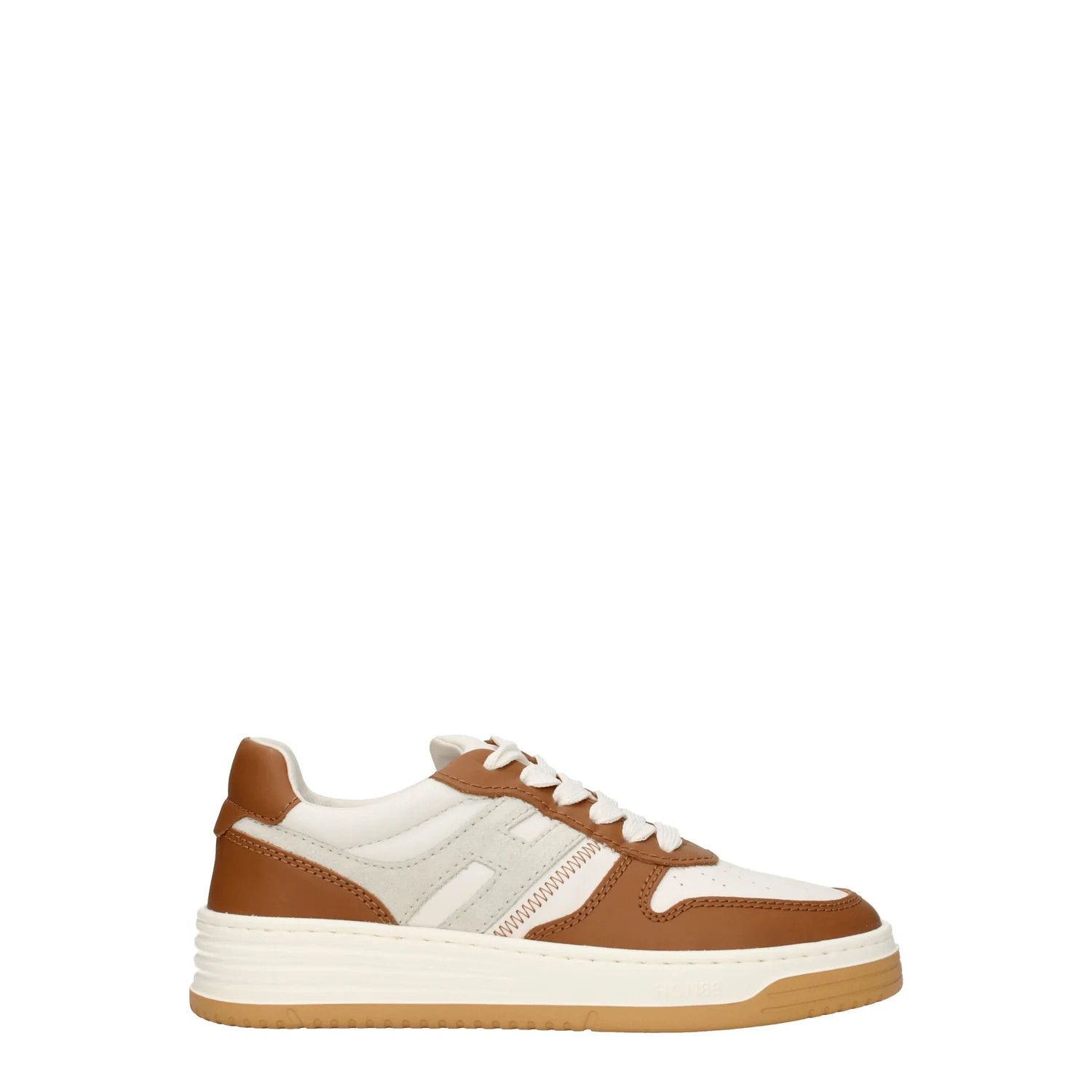 Hogan ob1o1e1124 Leather Sneakers in Beige Brown Size US 5.5 / IT 35.5 - 1 Thumbnail