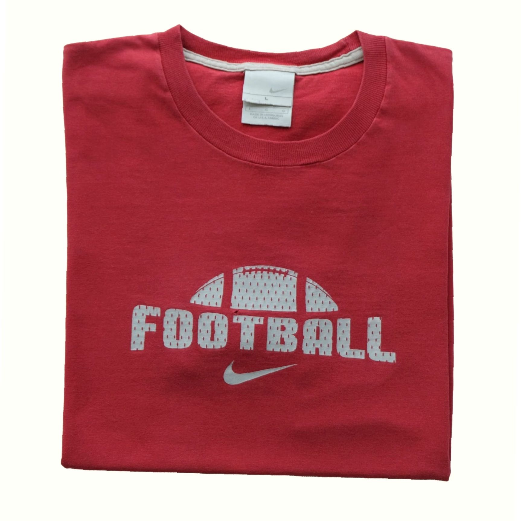 Nike VINTAGE Nike Football Y2K 90s Mens Crew Neck T-Shirt SZ L Red Cotton Short Sleeve Size L Men Sportswear Shirt 90s Retro USA Mens Size US L / EU 52-54 / 3 - 2 Thumbnail