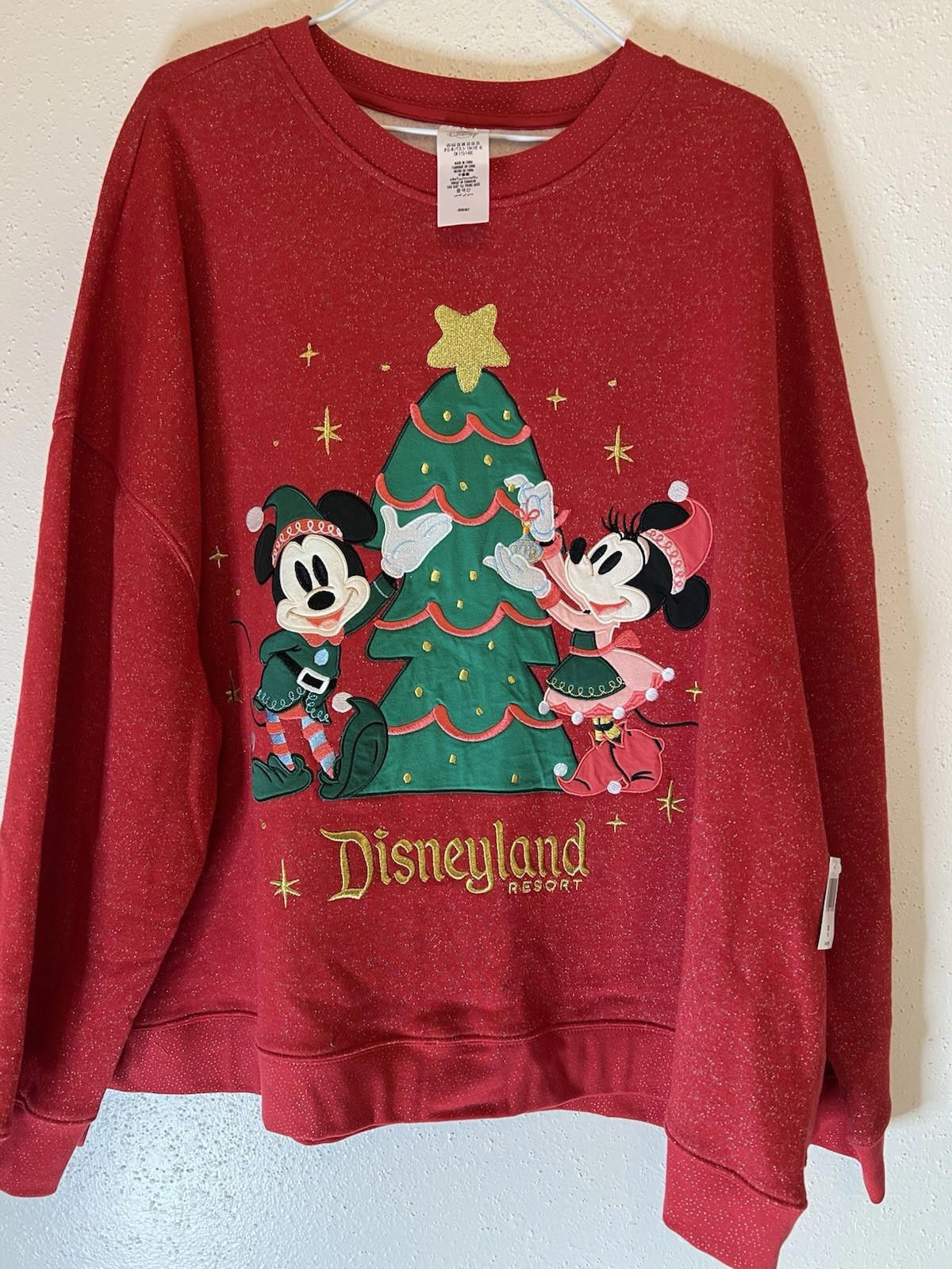 Disney NWT Disneyland Resorts Christmas Sweatshirt 3XL Embroidered Size ONE SIZE - 1 Thumbnail