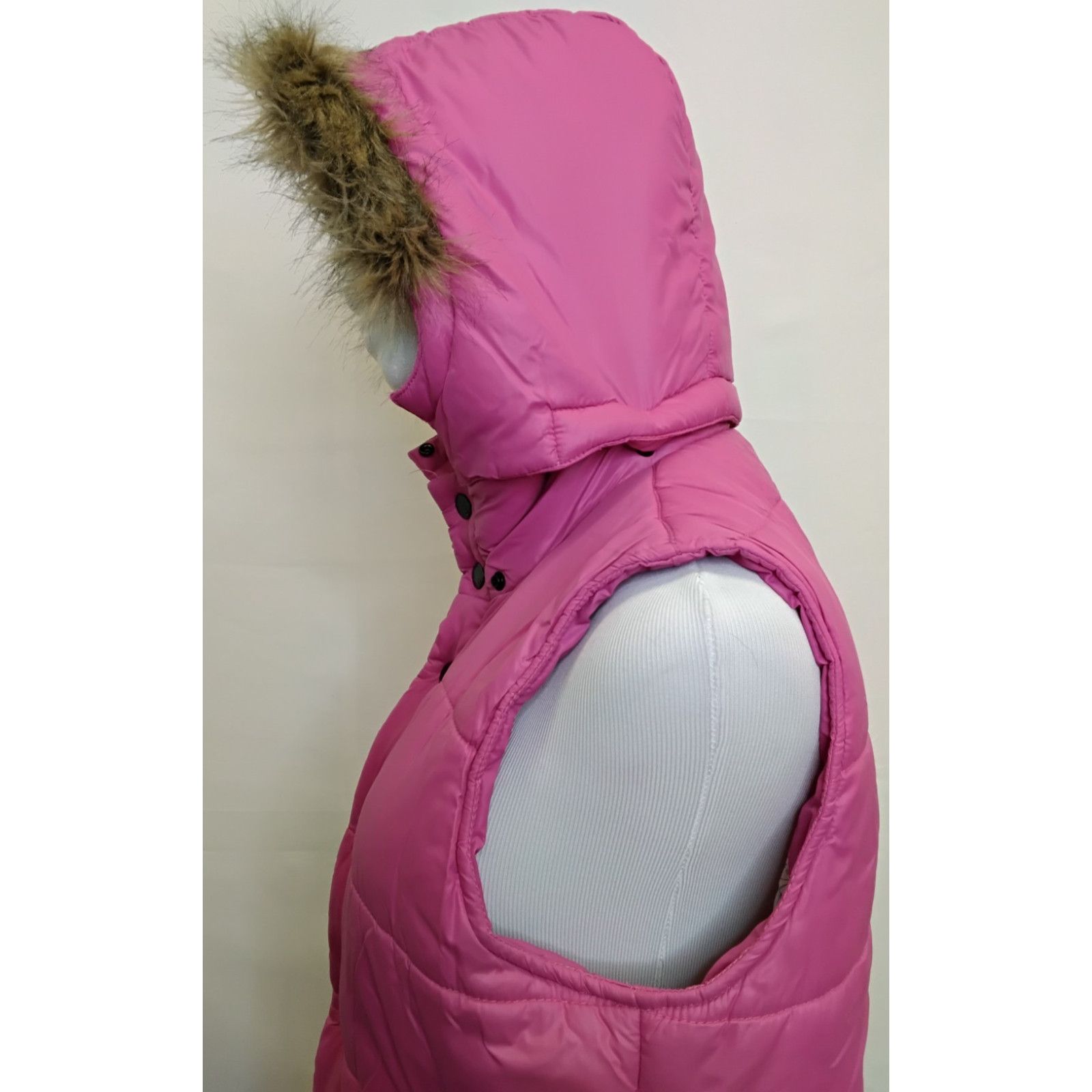 Burton Burton Puffy Vest Women's M Pink Faux Fur Ruff Embroidered Size M / US 6-8 / IT 42-44 - 7 Thumbnail