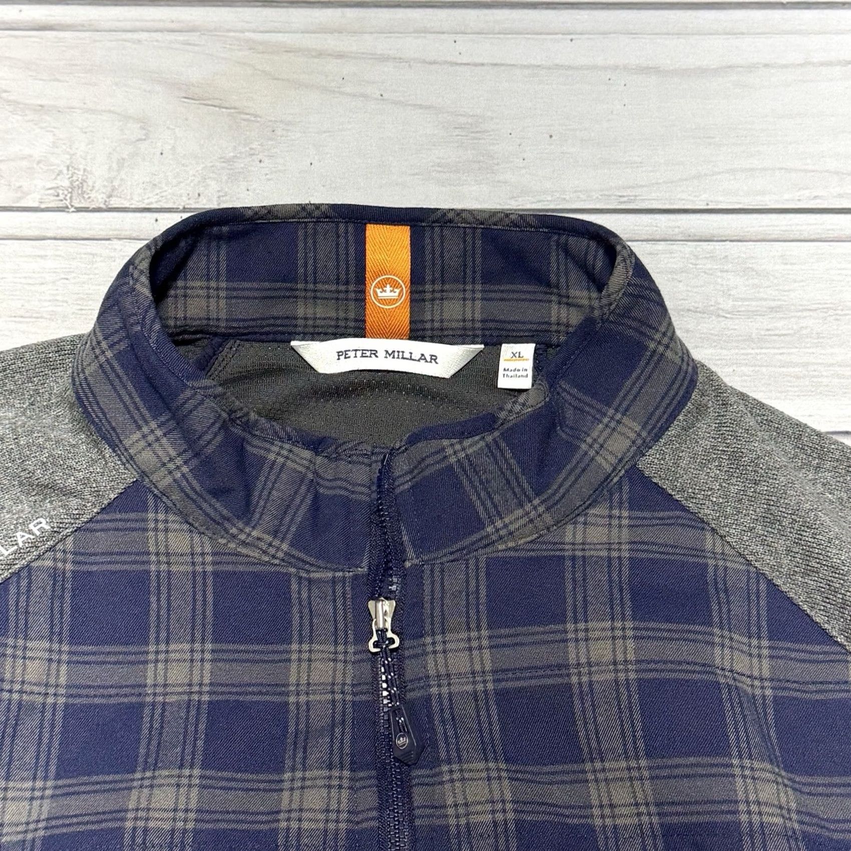 Peter Millar Peter Millar Jacket XL Blue Gray Crown Sport Fuse Elite Flannel Performance Jacket Size US XL / EU 56 / 4 - 2 Thumbnail
