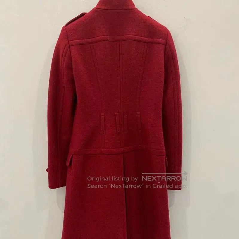 Burberry Burberry Red Wool Women's Coat XS. Size XS / US 0-2 / IT 36-38 - 2 Thumbnail