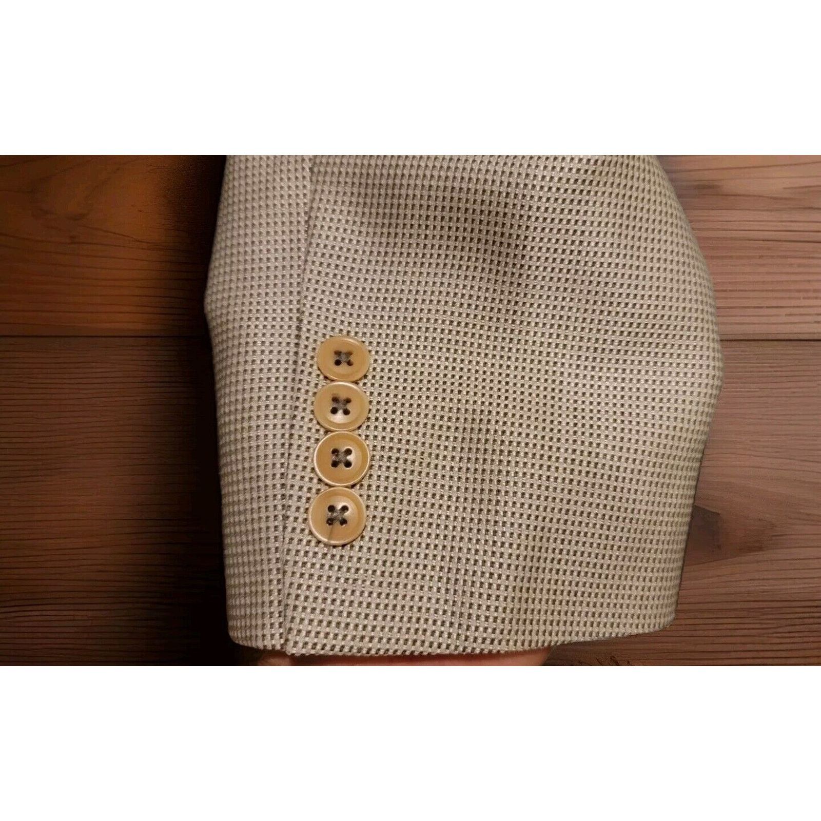 Armani Collezioni Armani Collezioni 2bt Beige Blazer 44 L Size 44L - 2 Thumbnail