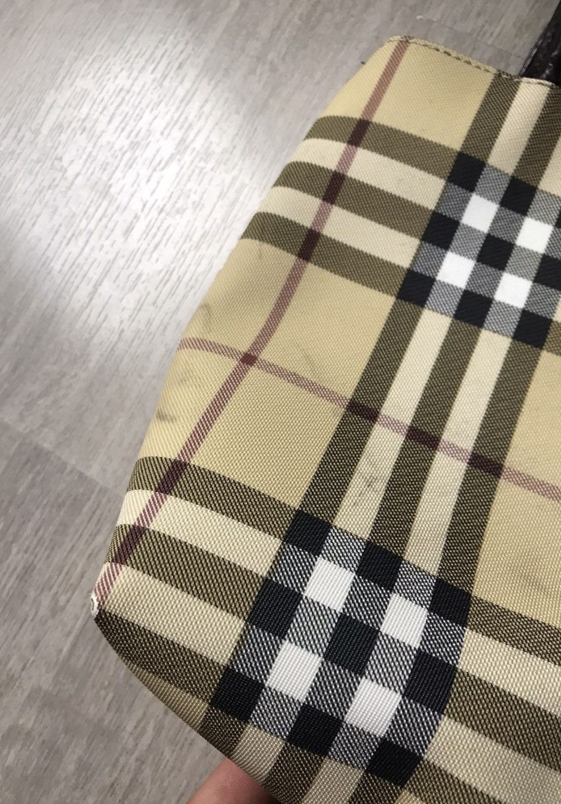 Burberry × Burberry Prorsum Burberry Nova Check Coated Canvas Tote Bag purse Size ONE SIZE - 5 Thumbnail
