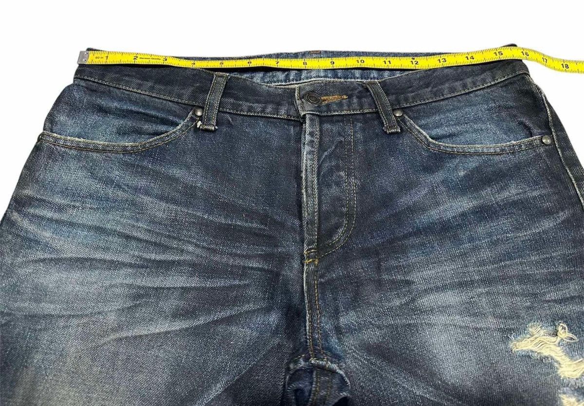 If Six Was Nine × Japanese Brand × Shellac 🔥Y2K Archived Shellac Flared Denim Mud Wash Distressed Size US 32 / EU 48 - 15 Thumbnail