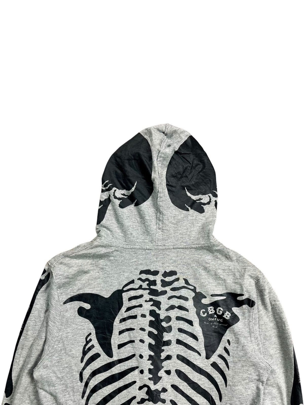 Vintage 1990s CBGB - THUMBHOLE SKELETON ZIP HOODIE Size US L / EU 52-54 / 3 - 14 Thumbnail