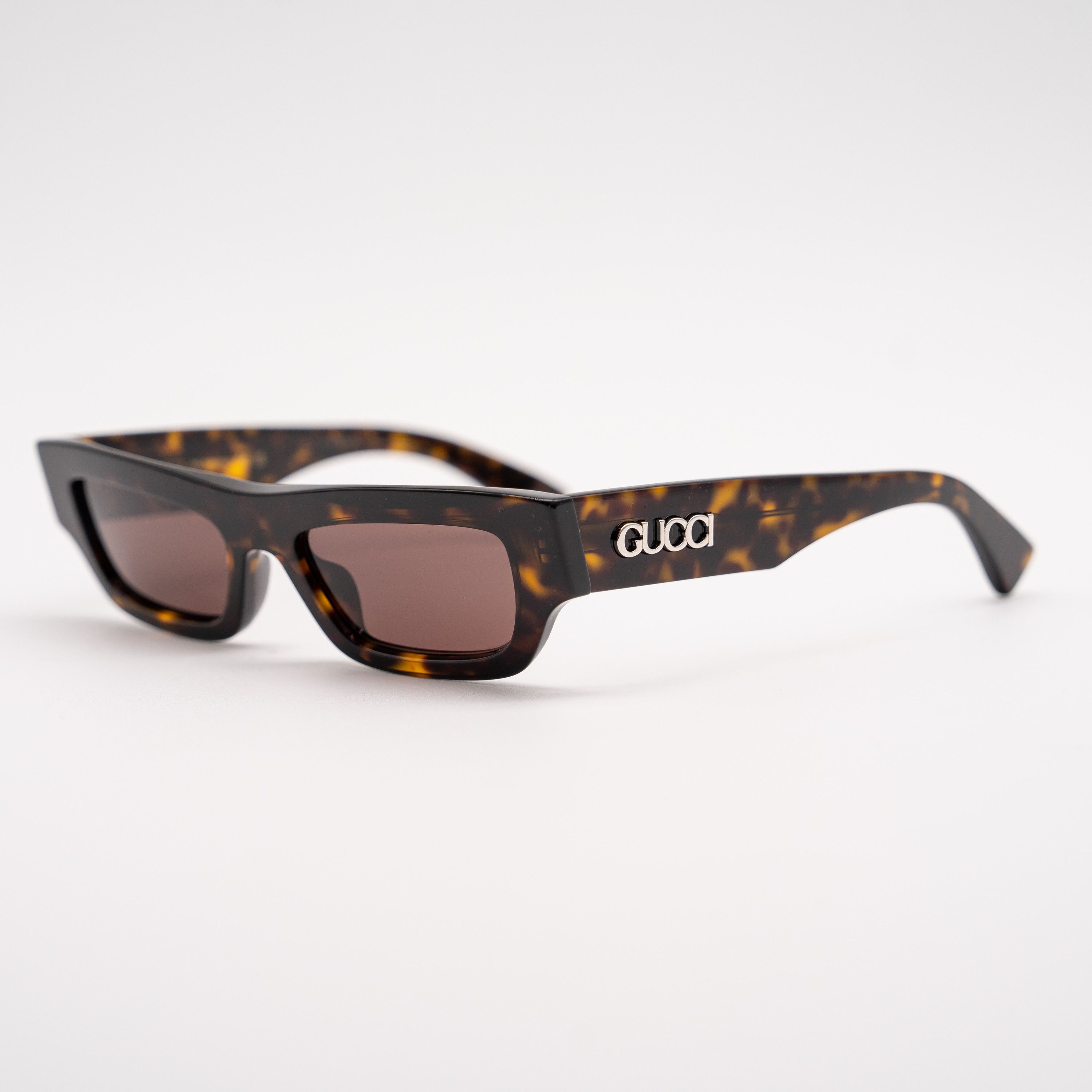 Gucci Gucci GG1839S Rectangular Frame Tortoise Acetate Sunglasses Size ONE SIZE - 1 Thumbnail