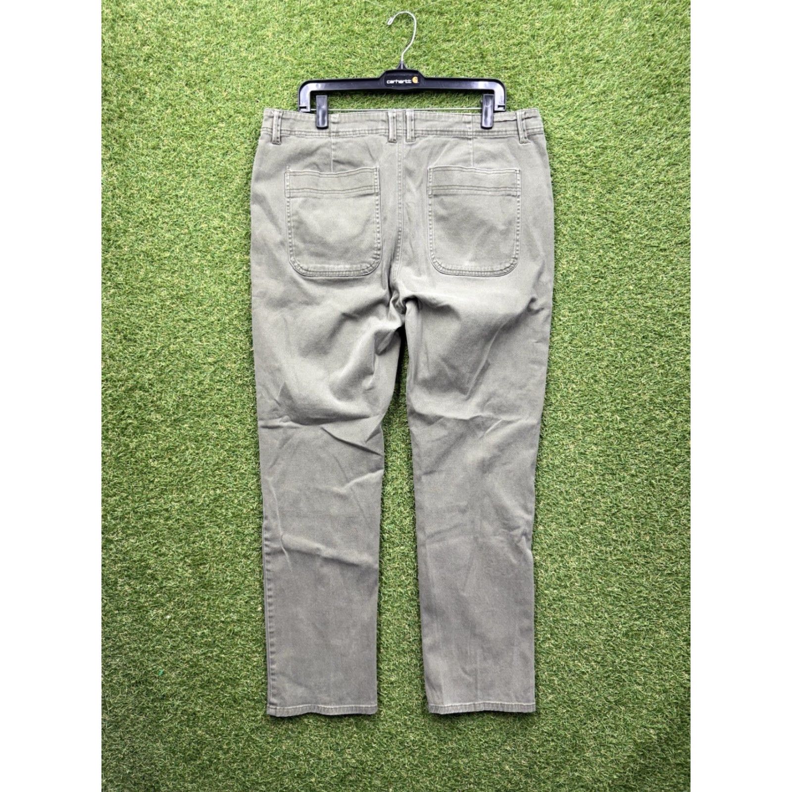 Frye FRYE Pants Mens 36x32 Double Knee Khaki Canvas Straight Leg Mid-Rise Workwear Size US 36 / EU 52 - 2 Thumbnail