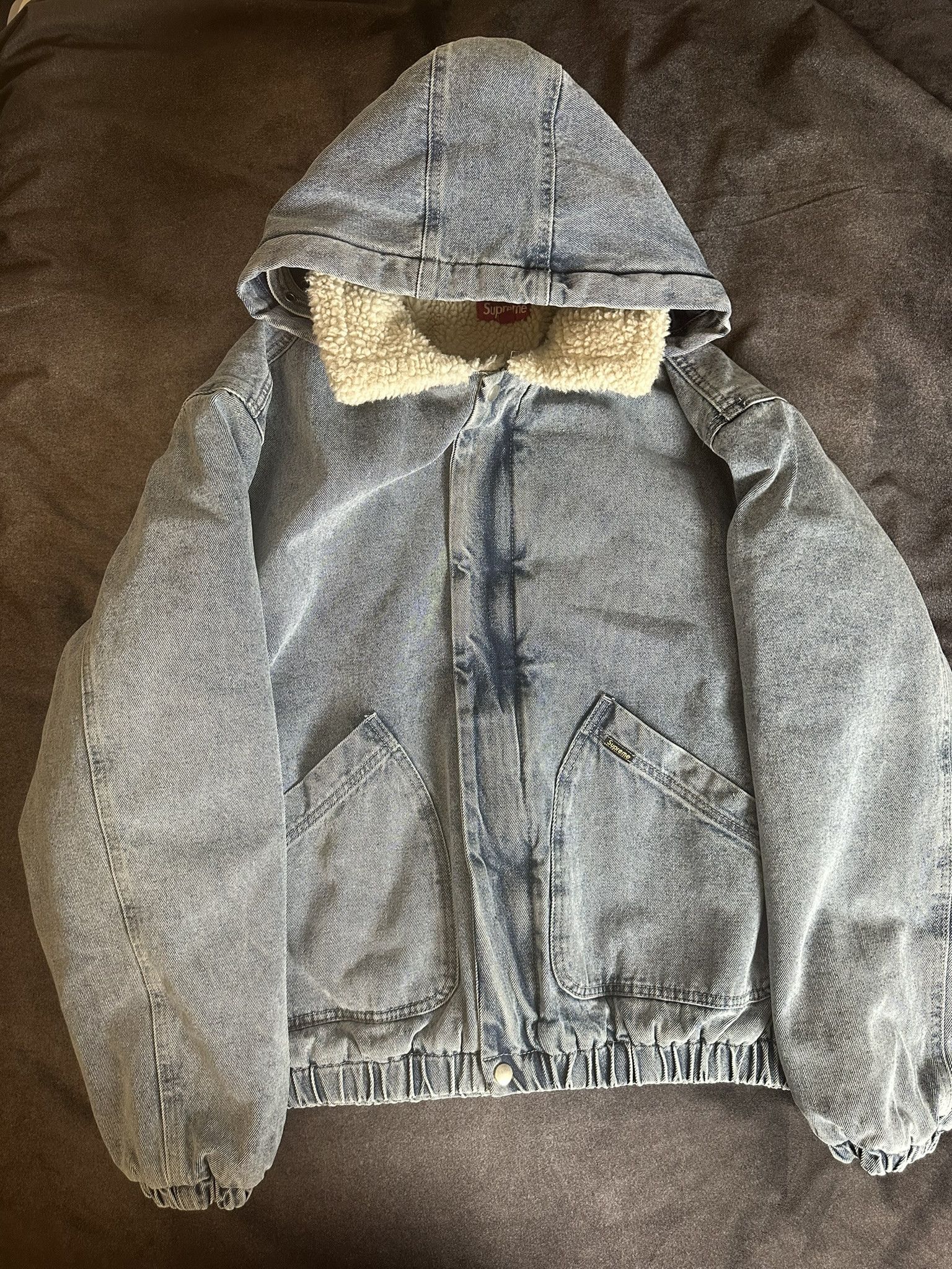 Supreme Supreme Faux Shearling Lined Bomber Jacket — Denim Size US M / EU 48-50 / 2 - 1 Thumbnail