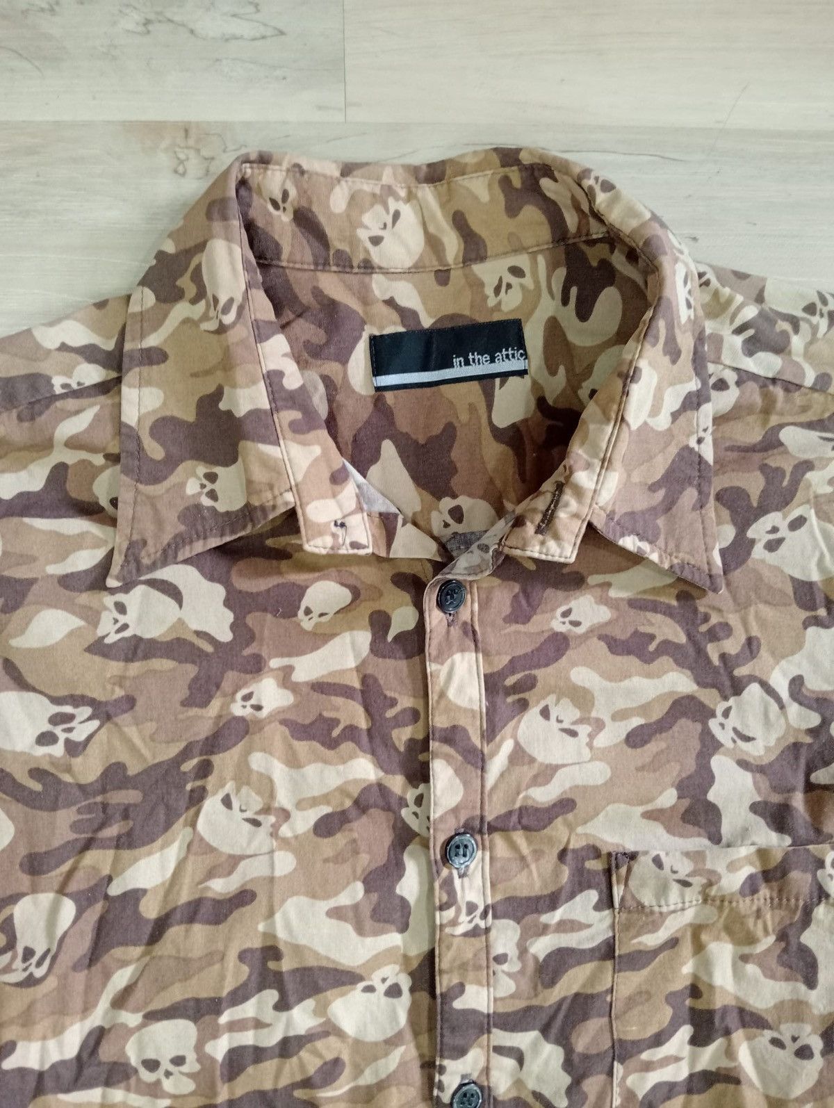 In The Attic In The Attic skull fullprint button up shirt Size US S / EU 44-46 / 1 - 2 Thumbnail