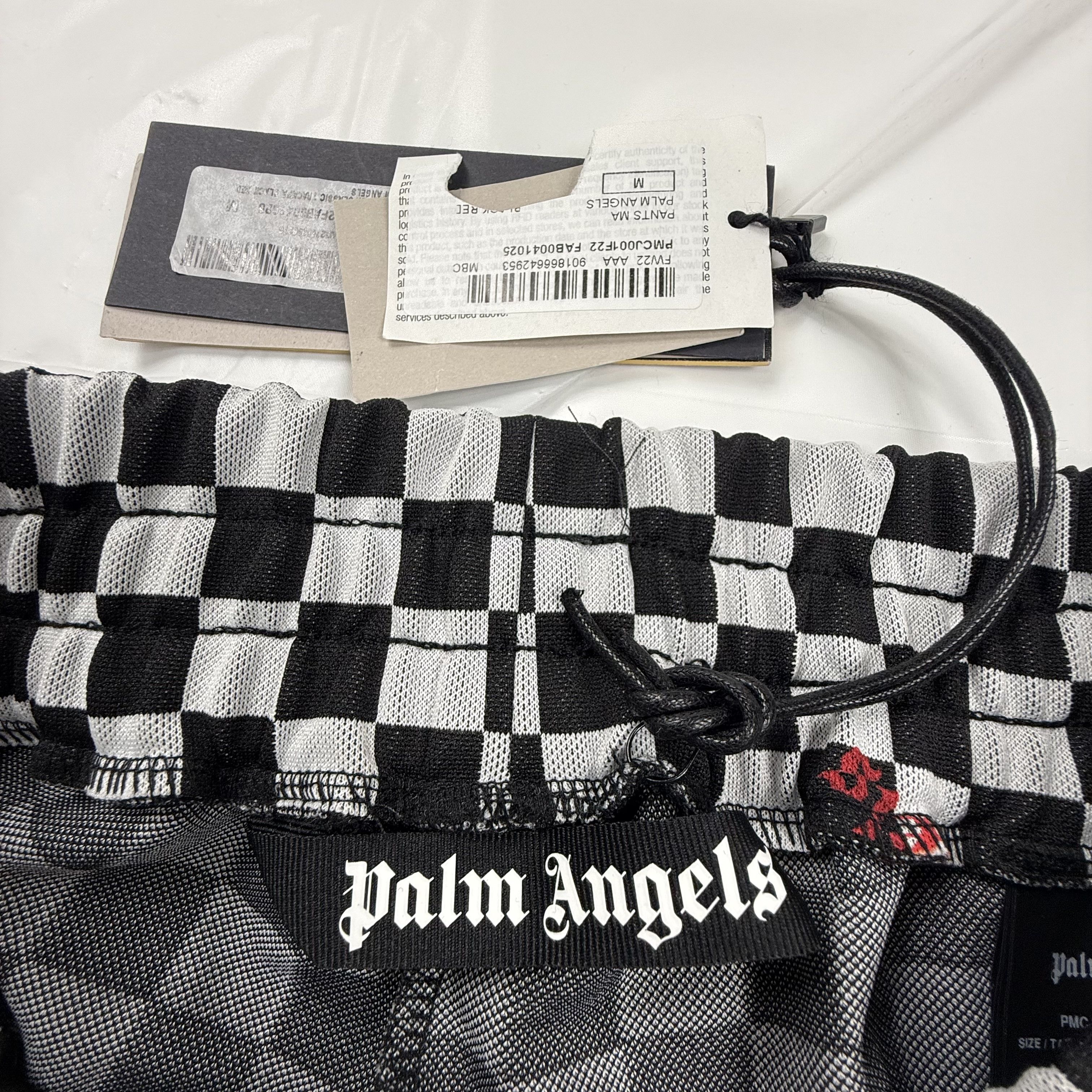 Palm Angels Palm Angels Mens Checkered Logo Track Pants Size M Size US 28 / EU 44 - 6 Thumbnail