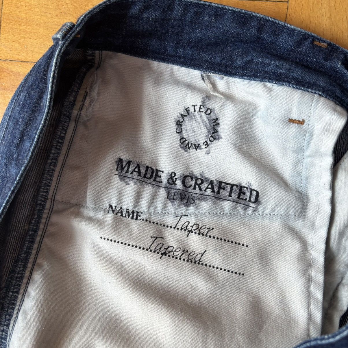 Levi's Made & Crafted Levi’s Made & Crafted Taper Selvedge Jeans Dark Indigo Wash Size US 32 / EU 48 - 8 Thumbnail