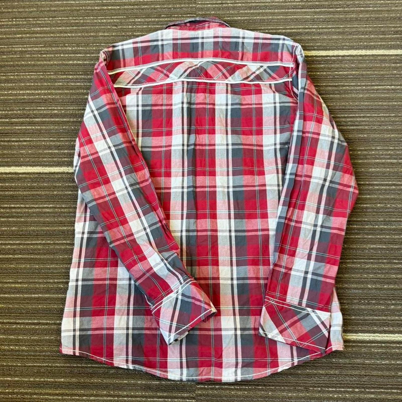BKE y2k Stitched Red plaid button-up BKE Branded shirt Size US L / EU 52-54 / 3 - 4 Thumbnail