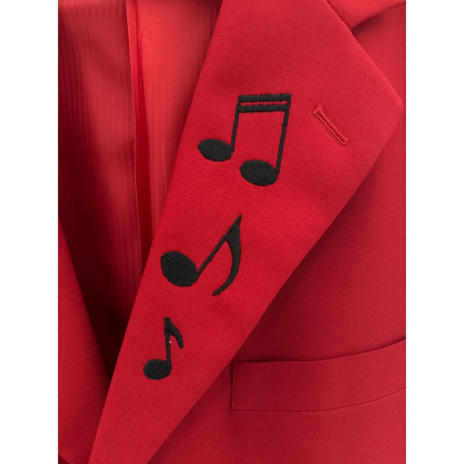Other Lucci Collezion Red & black music note concert blazer 40 R Size US M / EU 48-50 / 2 - 7 Thumbnail