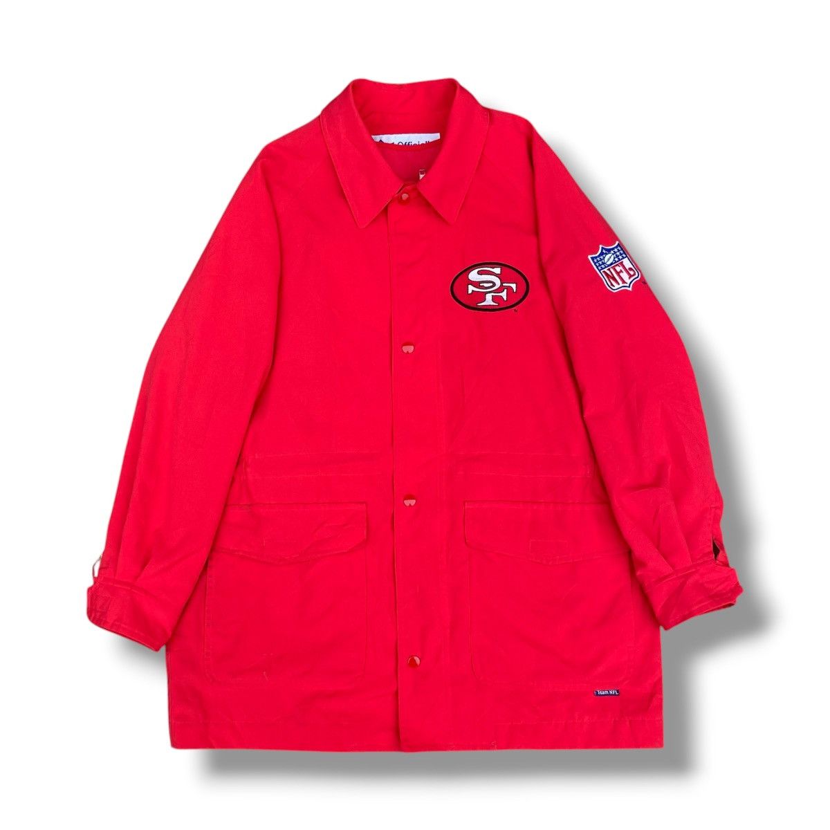 NFL Vintage San Francisco 49ers NFL Team Coach Jacket. #G7 Size US XL / EU 56 / 4 - 1 Thumbnail