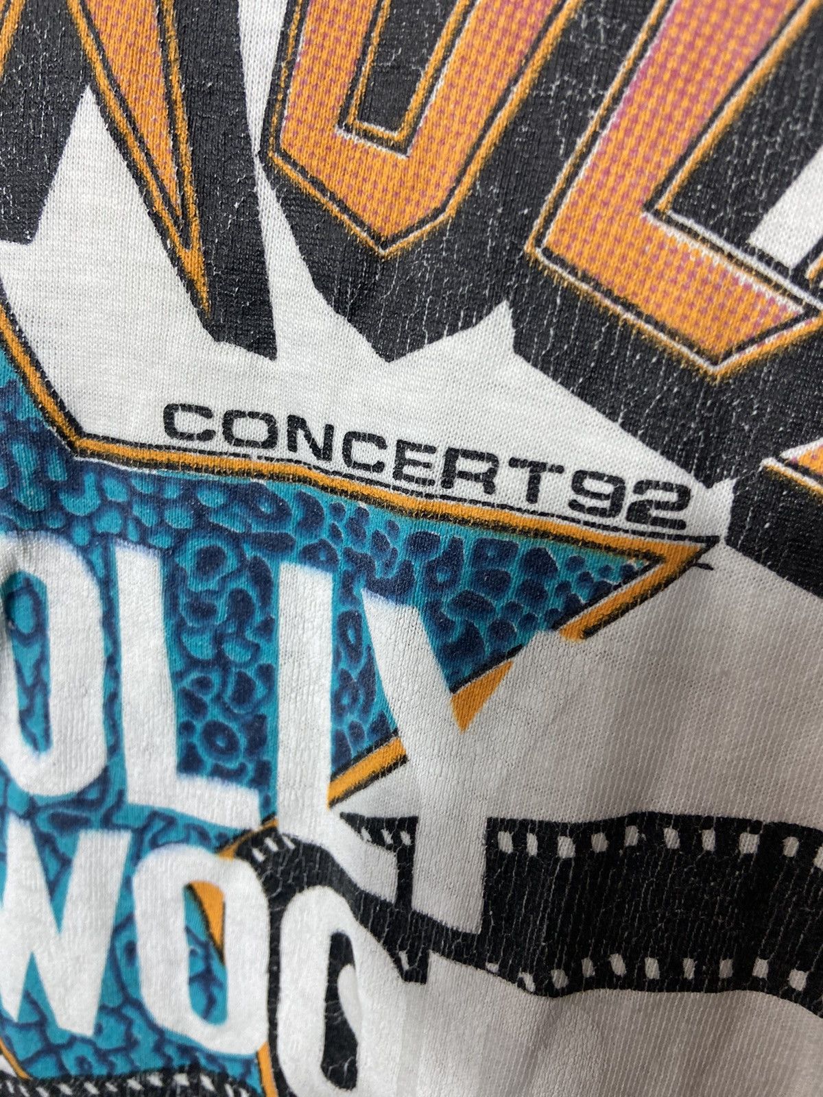 Band Tees × Vintage ROCK-N-ROLL HOLLYWOOD 1992 VINTAGE FADED BAND T-SHIRT Size US L / EU 52-54 / 3 - 4 Thumbnail