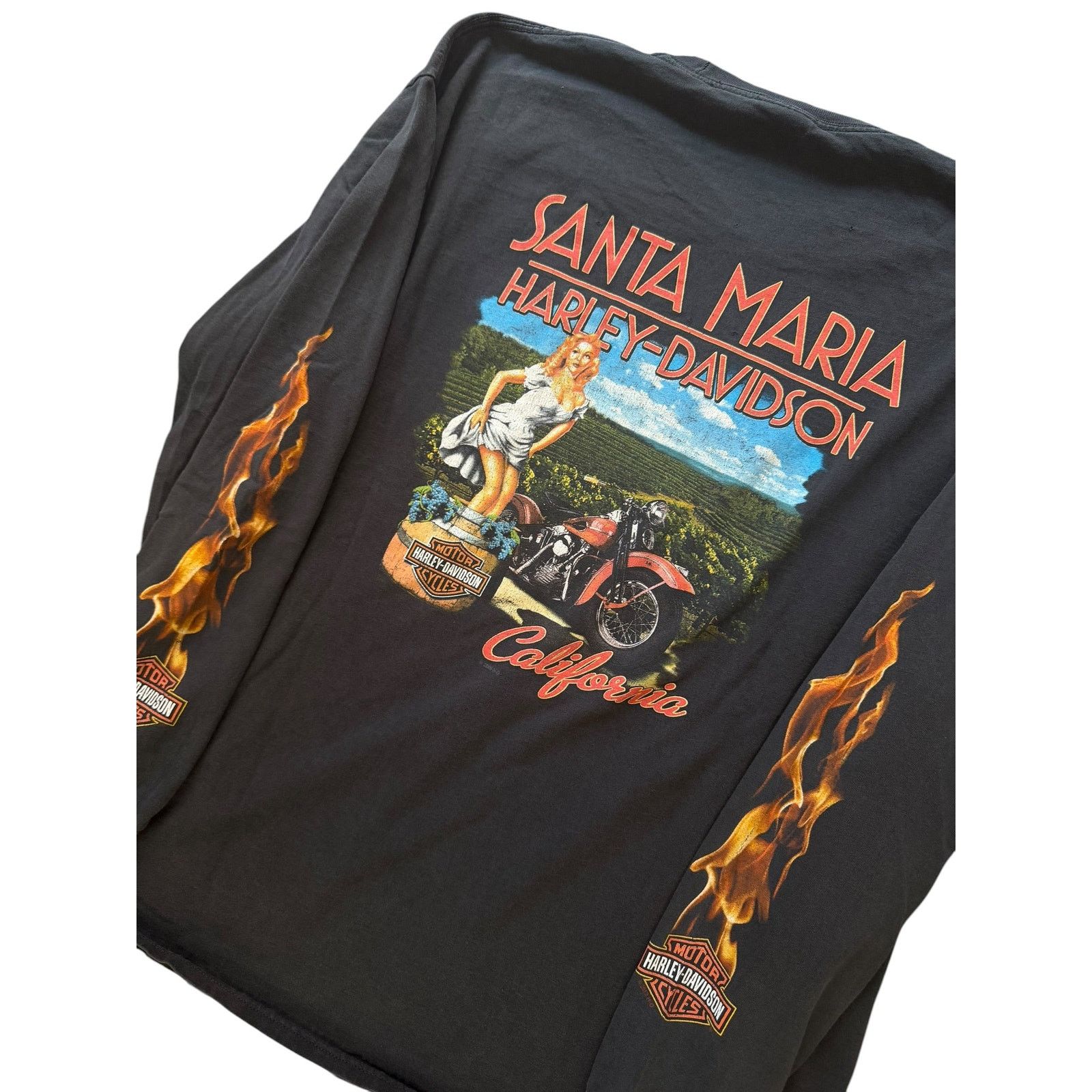 Harley Davidson Vintage Harley Davidson Pocket Flame Long Sleeve Size US XXL / EU 58 / 5 - 7 Thumbnail