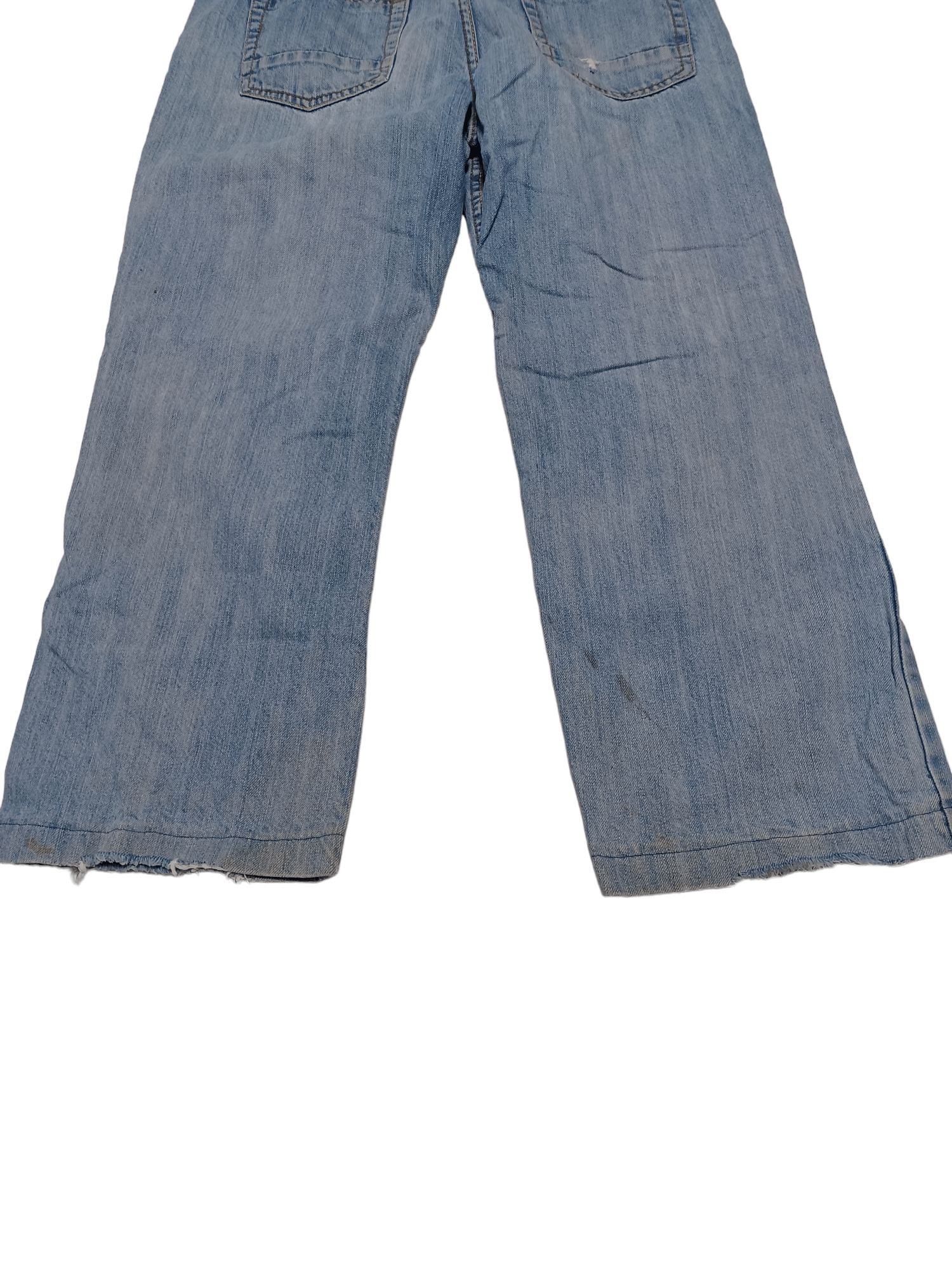Japanese Brand TOTAL DISTRESSED VINTAGE FADED WIDELEG JEANS VINTAGE Size US 32 / EU 48 - 5 Thumbnail