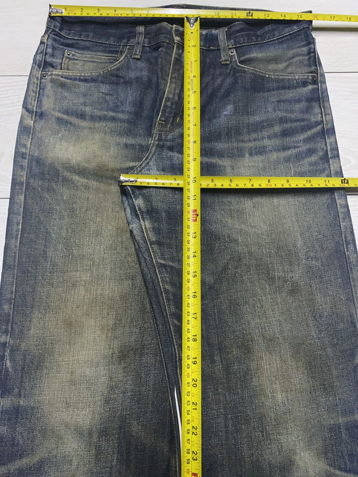 Undercover × Uniqlo Vintage Uniqlo Mud Wash Distressed Loose Jeans Size US 31 - 13 Thumbnail