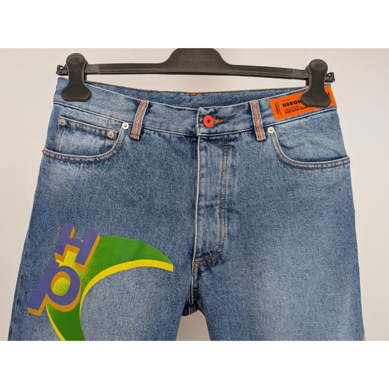 Heron Preston o1rshd1 Global Coll Regular 5 Pocket Vintage Jeans in Blue Size US 30 / EU 46 - 9 Thumbnail