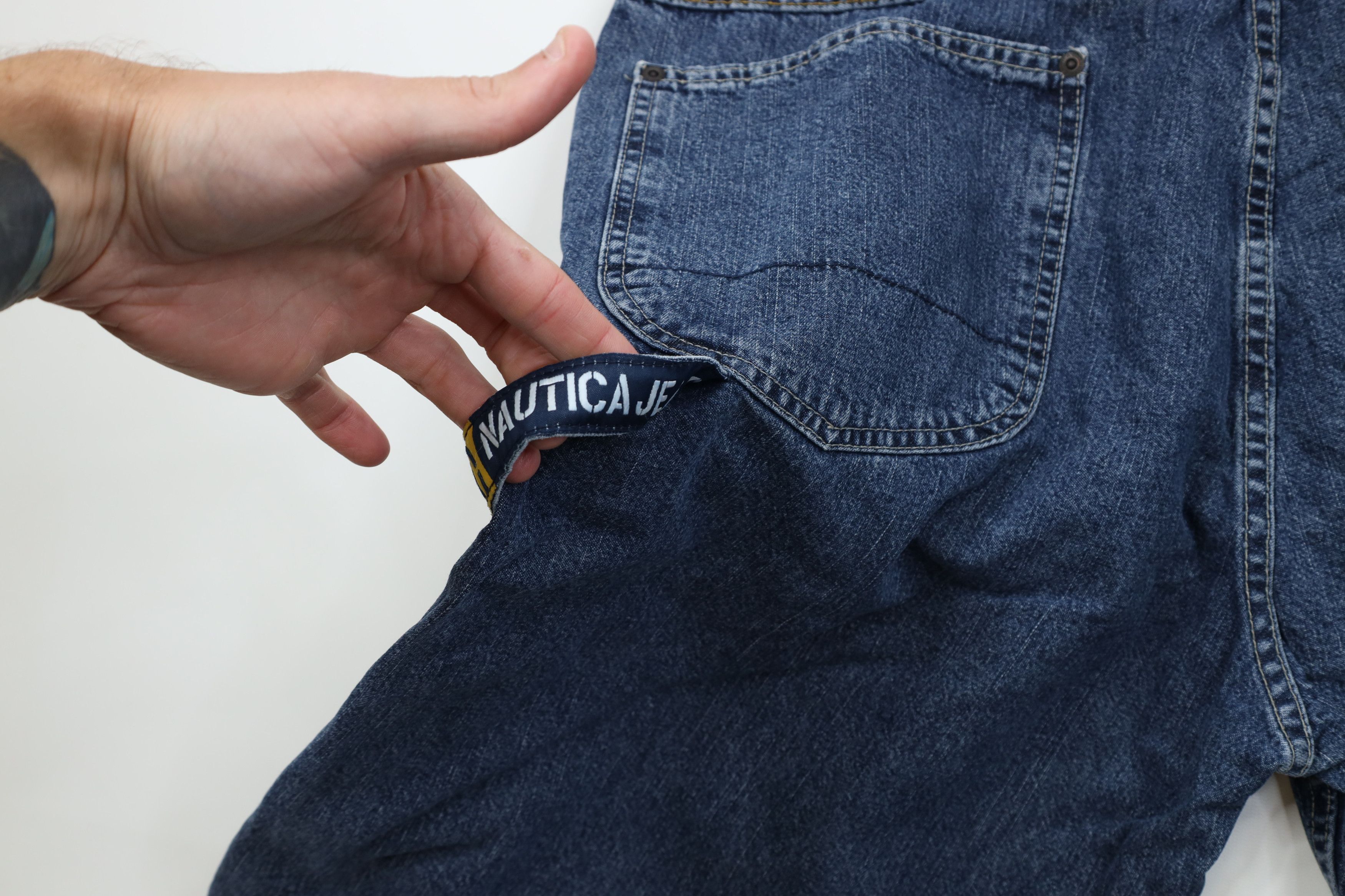 Nautica Vintage 90s Nautica Baggy Fit Dungaree Denim Jean Shorts Size US 36 / EU 52 - 11 Thumbnail