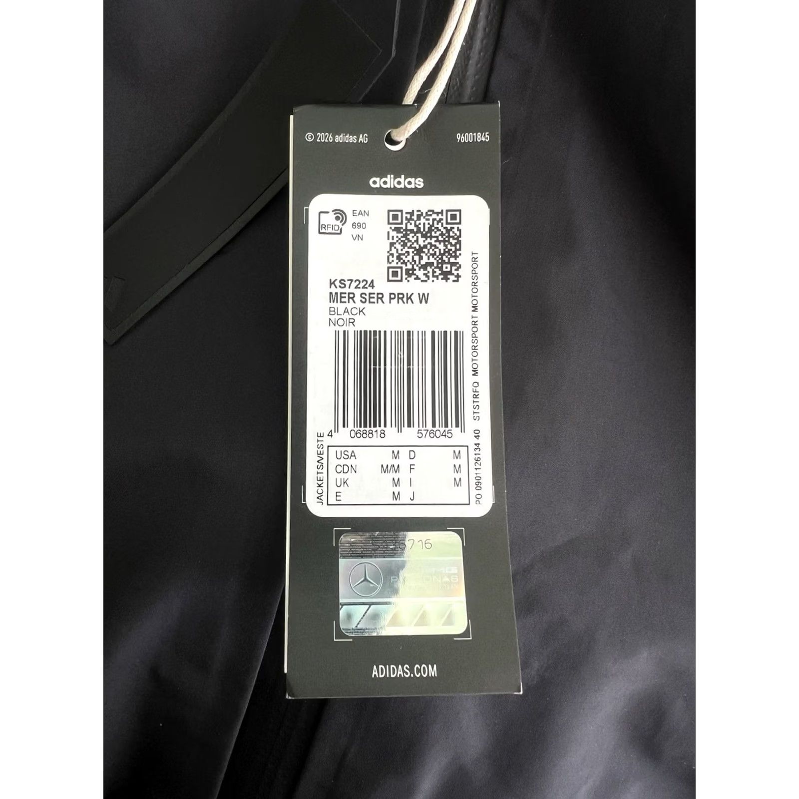 Mercedes-Benz ADIDAS AMG PETRONAS MERCEDES FORMULA 1 RAIN WINDBREAKER JACKET WOMEN'S M Size M / US 6-8 / IT 42-44 - 6 Thumbnail