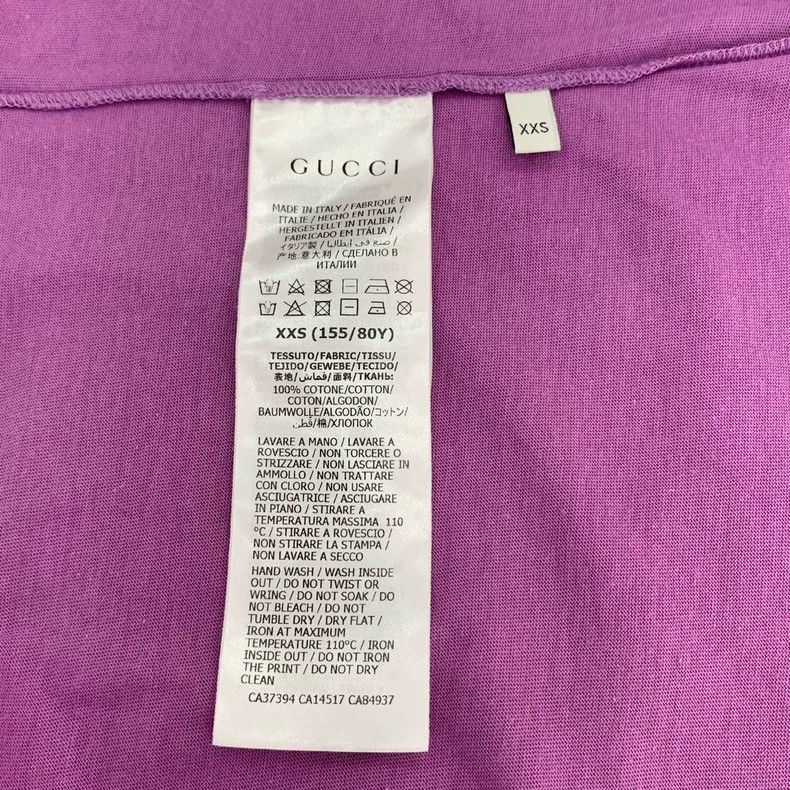 Gucci Gucci 23 new logo printed round-neck purple cotton short-sl Size US XXS / EU 40 - 6 Thumbnail