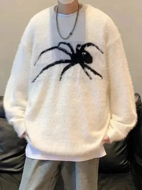 Aran Isles Knitwear Fashion hip hop fluffy spider knitted sweater knitwear Size US M / EU 48-50 / 2 - 3 Thumbnail
