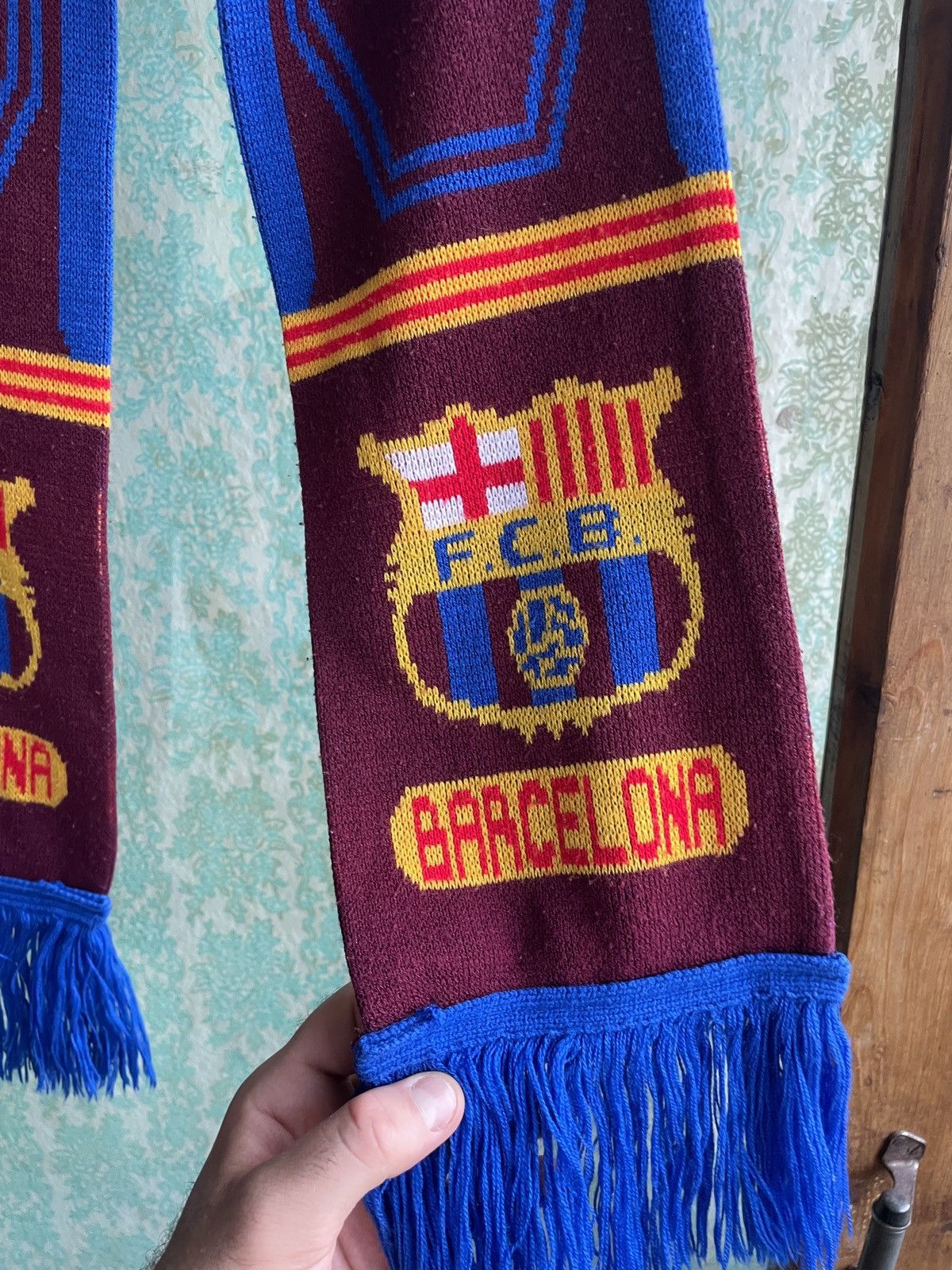 Other Vintage FC Barcelona Football Soccer Scarf Size ONE SIZE - 4 Thumbnail