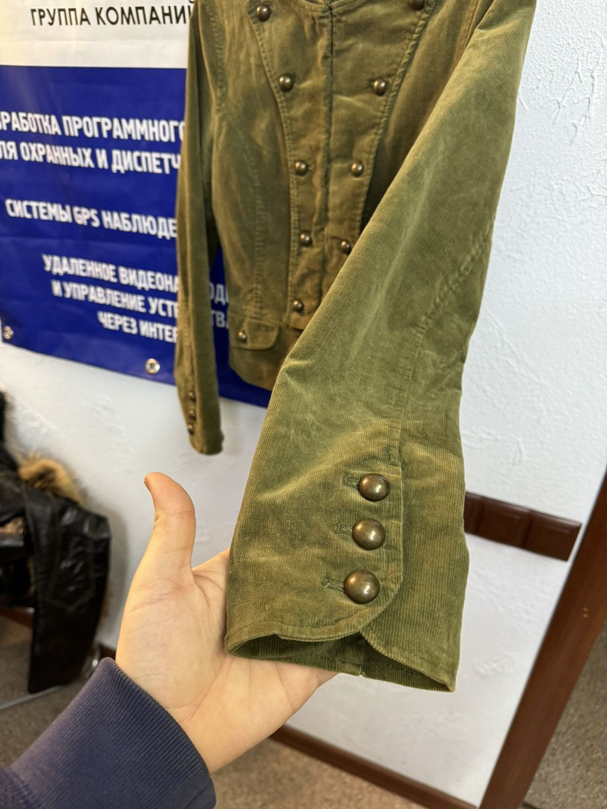 Hedi Slimane Vintage Velour Corduroy Napoleon Hussar Button Jacket Size US S / EU 44-46 / 1 - 4 Thumbnail
