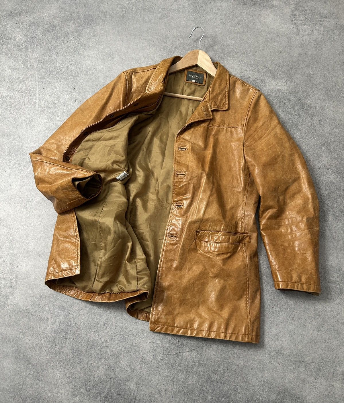 Vera Pelle Vintage Barone Firenze genuine leather jacket mens Size US M / EU 48-50 / 2 - 2 Thumbnail