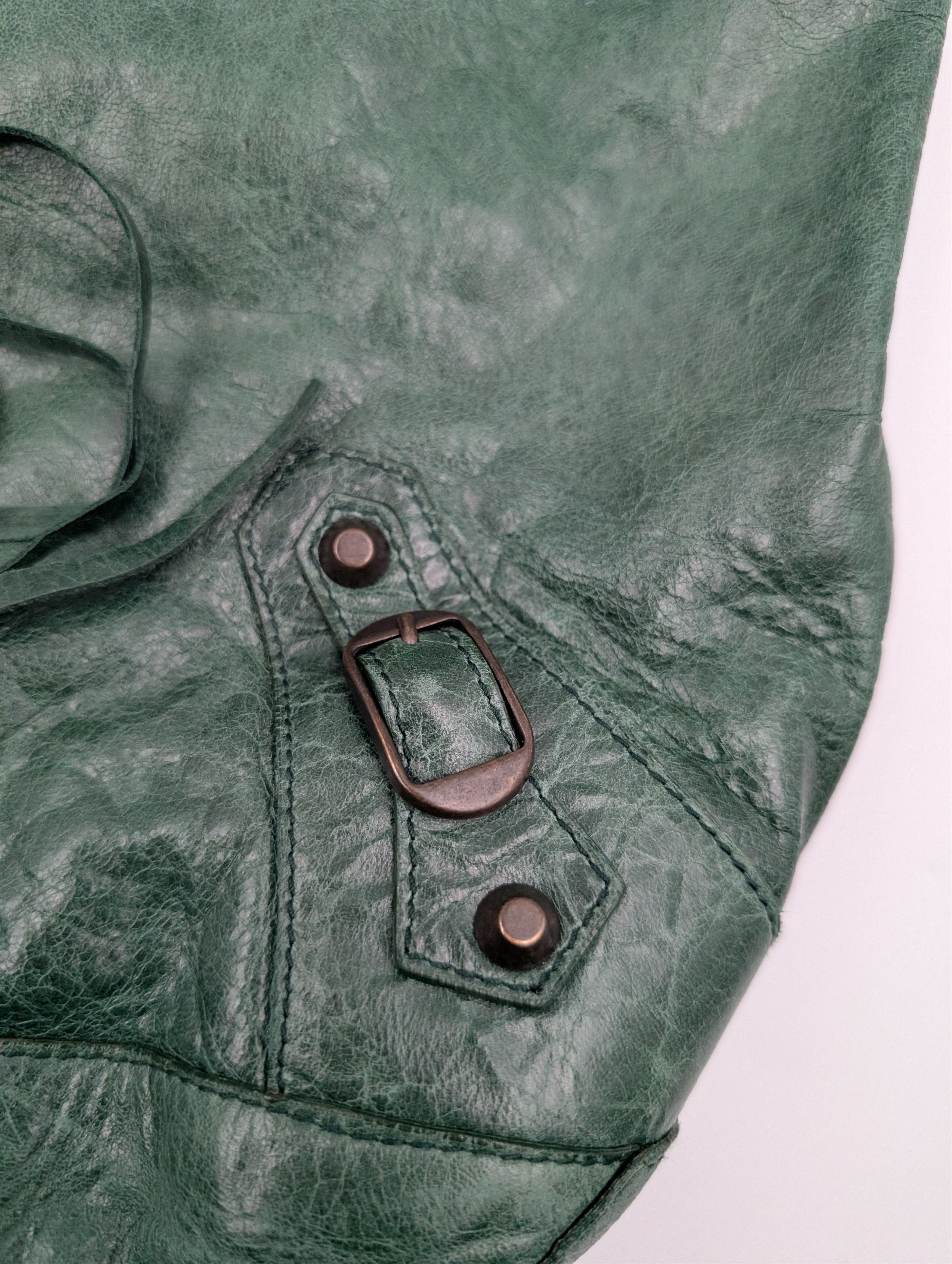Balenciaga Balenciaga Green Leather Day Bag Size ONE SIZE - 4 Thumbnail