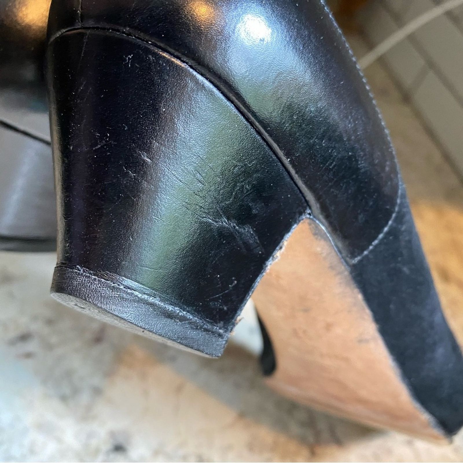 Other Silvia Fiorentina Cap Toe Blk Spectator Heel Italy 9.5N Size US 9.5 / IT 39.5 - 12 Thumbnail