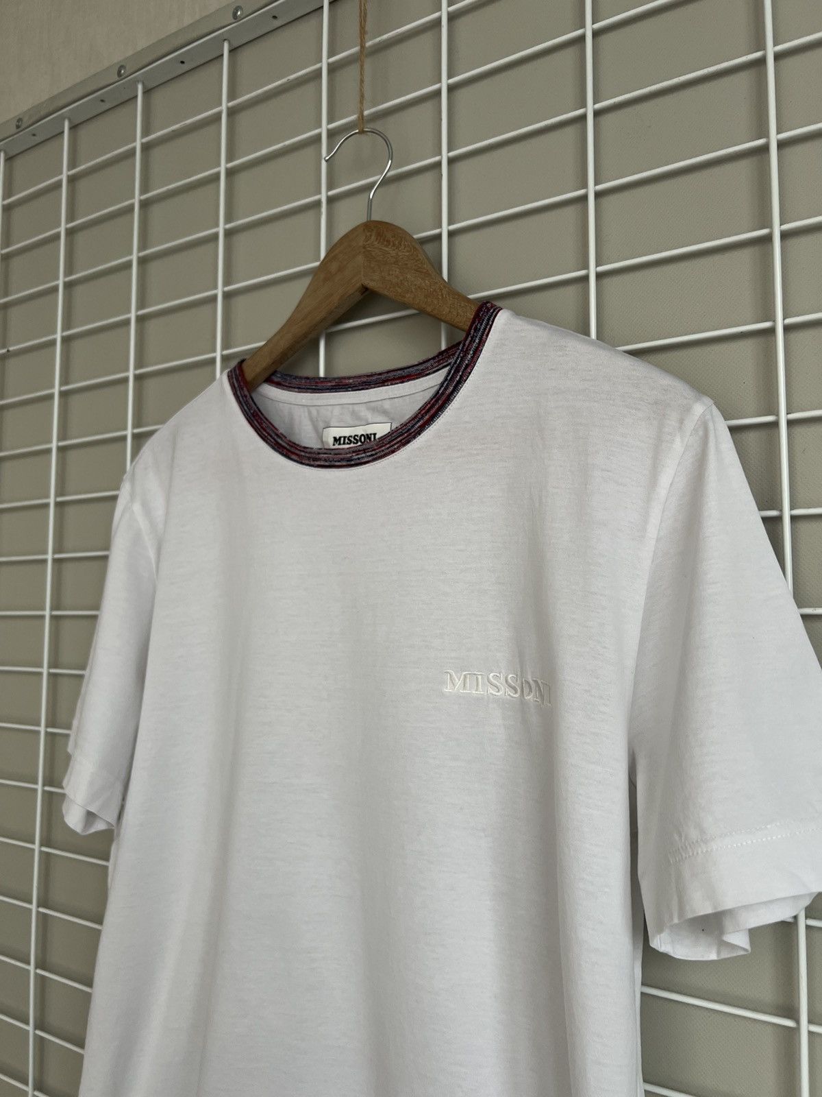 Missoni Missoni Space Dyed Collar T-Shirt Mens Size M Short Sleeve Size US M / EU 48-50 / 2 - 4 Thumbnail