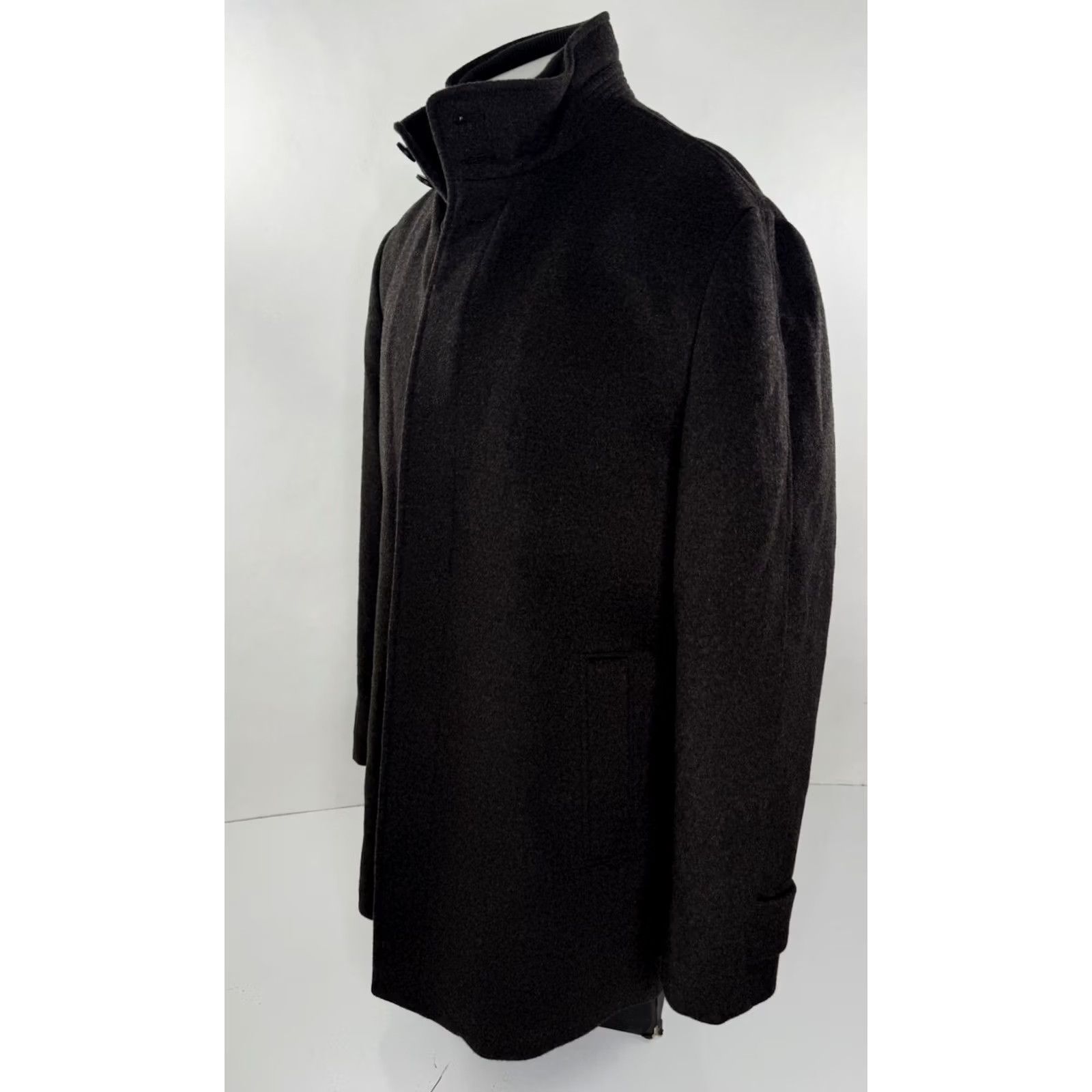 Nordstrom John Nordstrom Wool Built in Bib Liner L Overcoat Trenchcoat Jacket - EXC Men Wool Blend Brown Overcoat L Mens Size US L / EU 52-54 / 3 - 4 Thumbnail