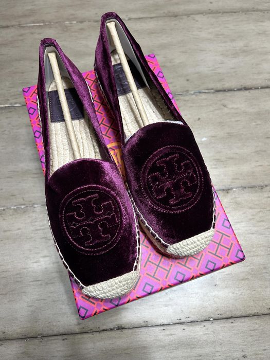 Tory burch outlet velvet espadrilles