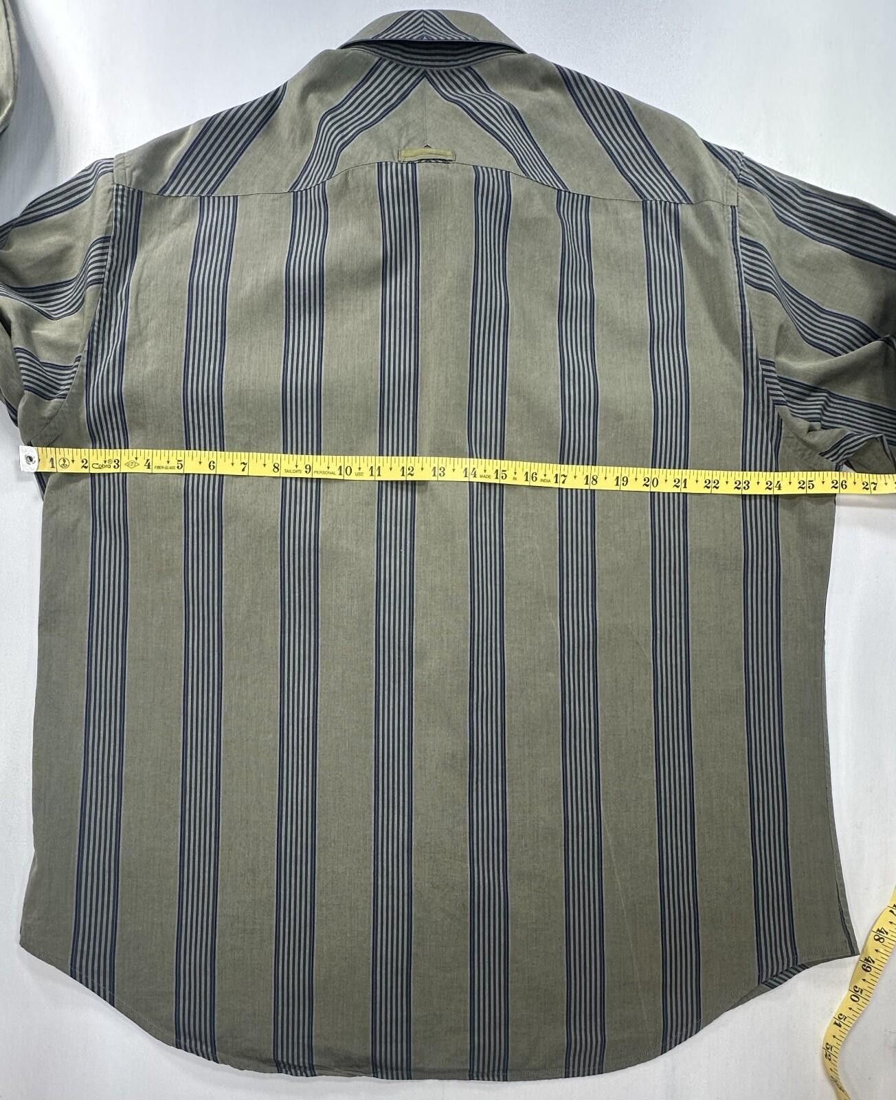 Robert Graham Robert Graham Cotton Blue Striped Button Up Green Mens 2XL Size US XXL / EU 58 / 5 - 4 Thumbnail