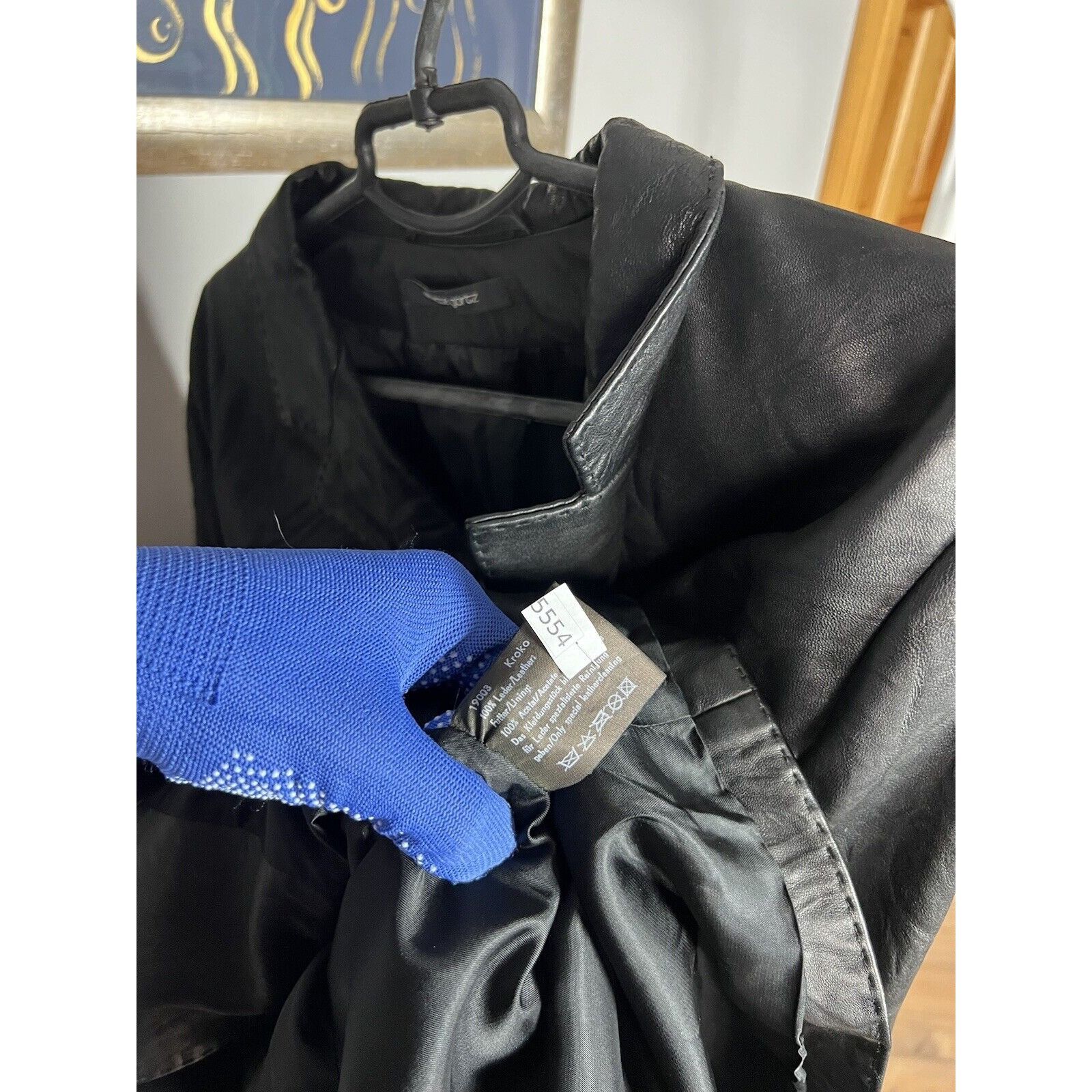Annette Gortz MINT! Anette Gortz Goertz Women`s Black Long Leather Jacket Size M / US 6-8 / IT 42-44 - 13 Thumbnail
