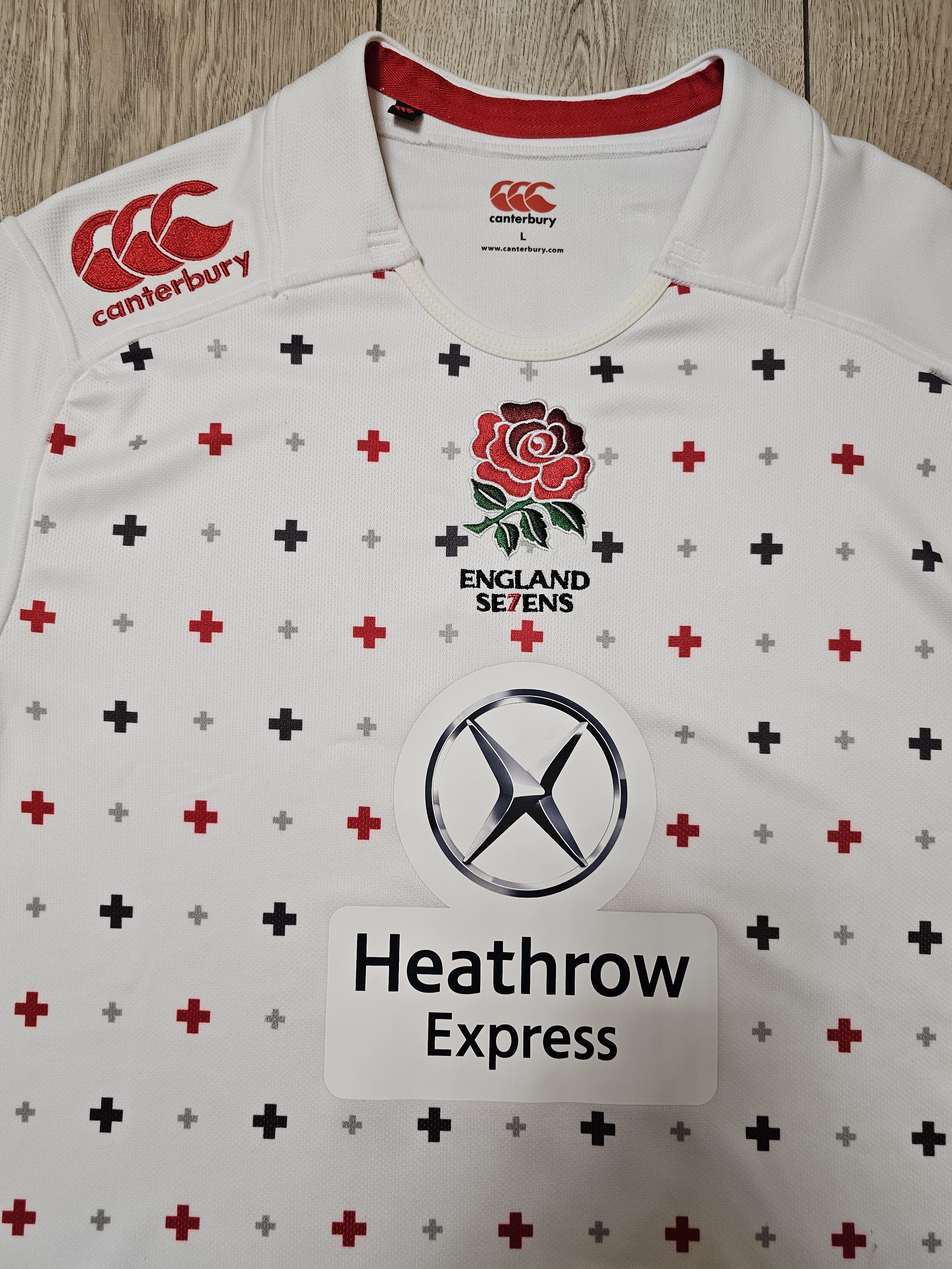 Canterbury of New Zealand ENGLAND RUGBY SHIRT RUGBY UNION SE7SENS JERSEY Size US L / EU 52-54 / 3 - 3 Thumbnail